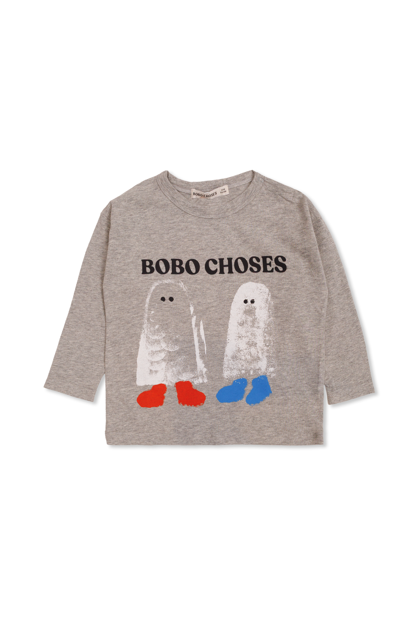 Bobo Choses Bawełniany T-shirt Z Długimi Rękawami, Unisex, Szary