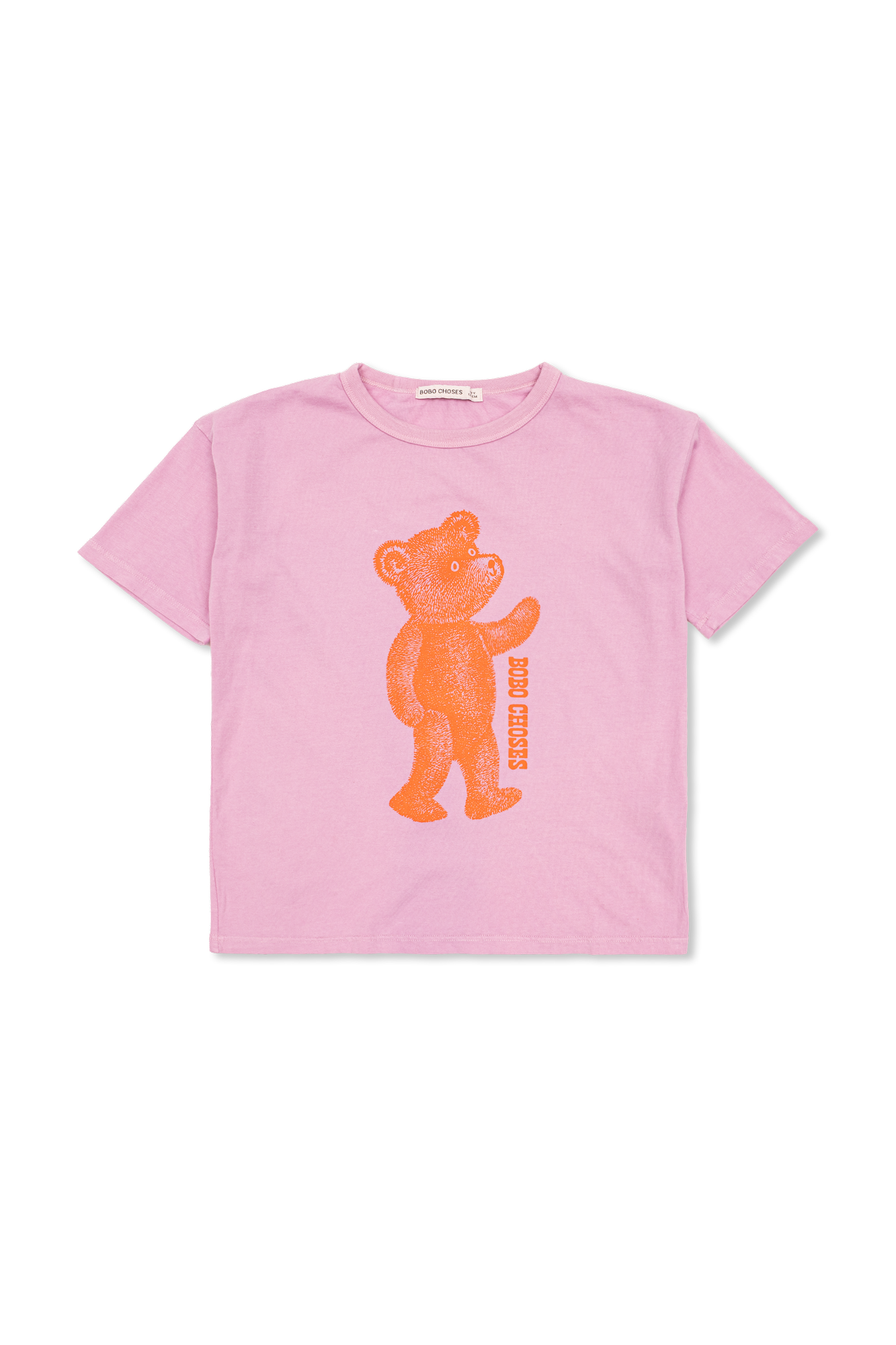 Bobo Choses Bawełniany T-shirt Z Nadrukiem, Unisex, Różowy