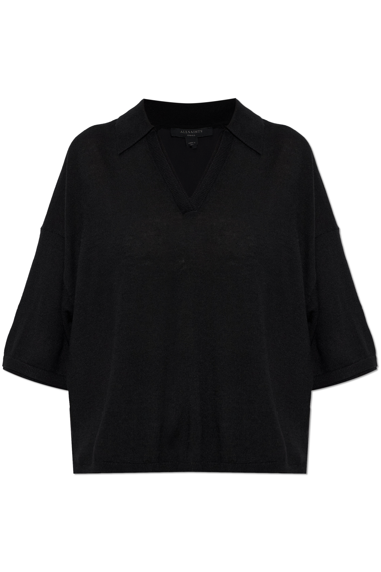 AllSaints Top `Bern`, Kobiety, Czarny