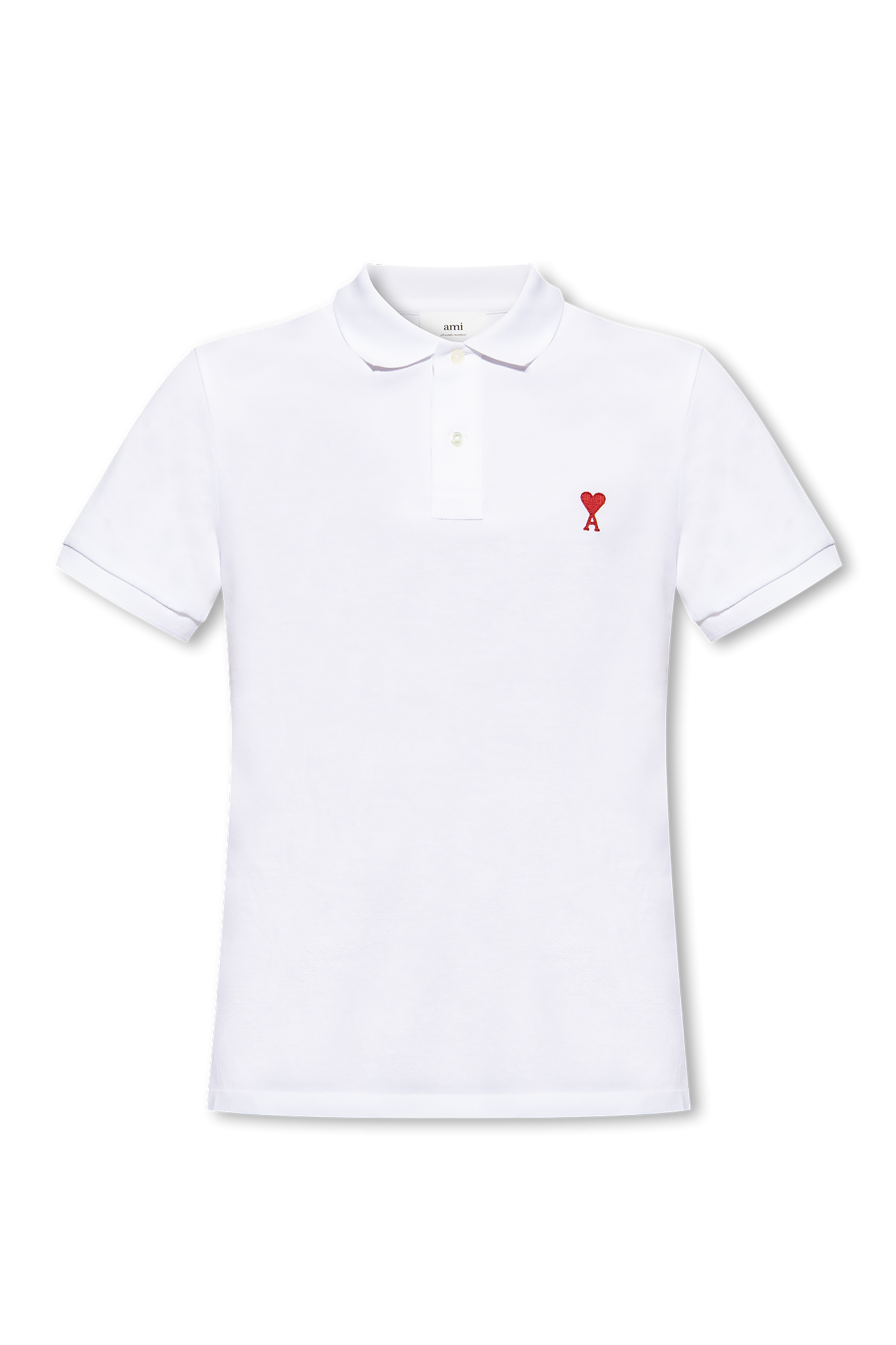 Ami Alexandre Mattiussi Polo Z Logo, Mężczyźni, Biały