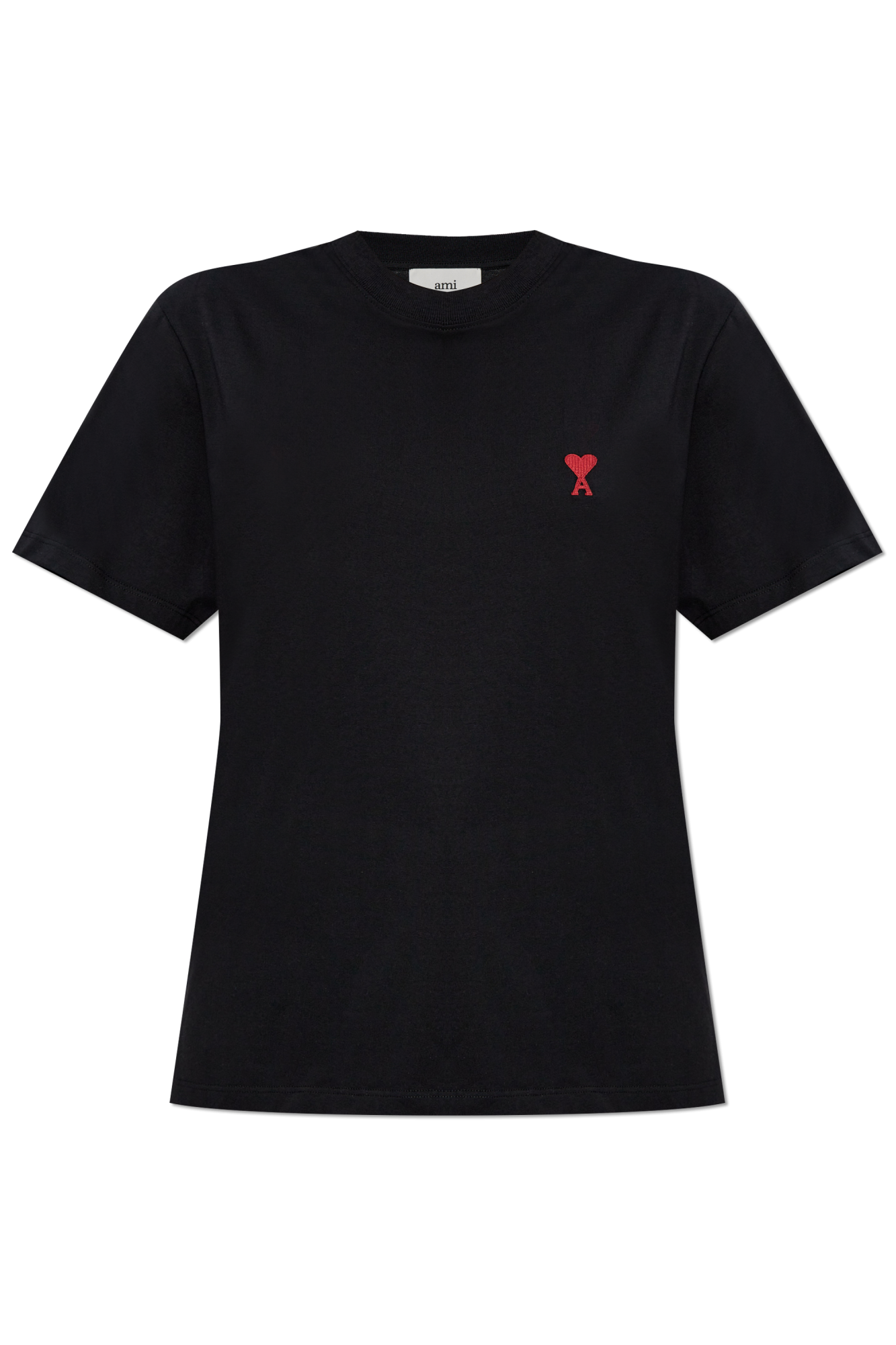 Ami Alexandre Mattiussi T-shirt Z Wyszytym Logo, Kobiety, Czarny