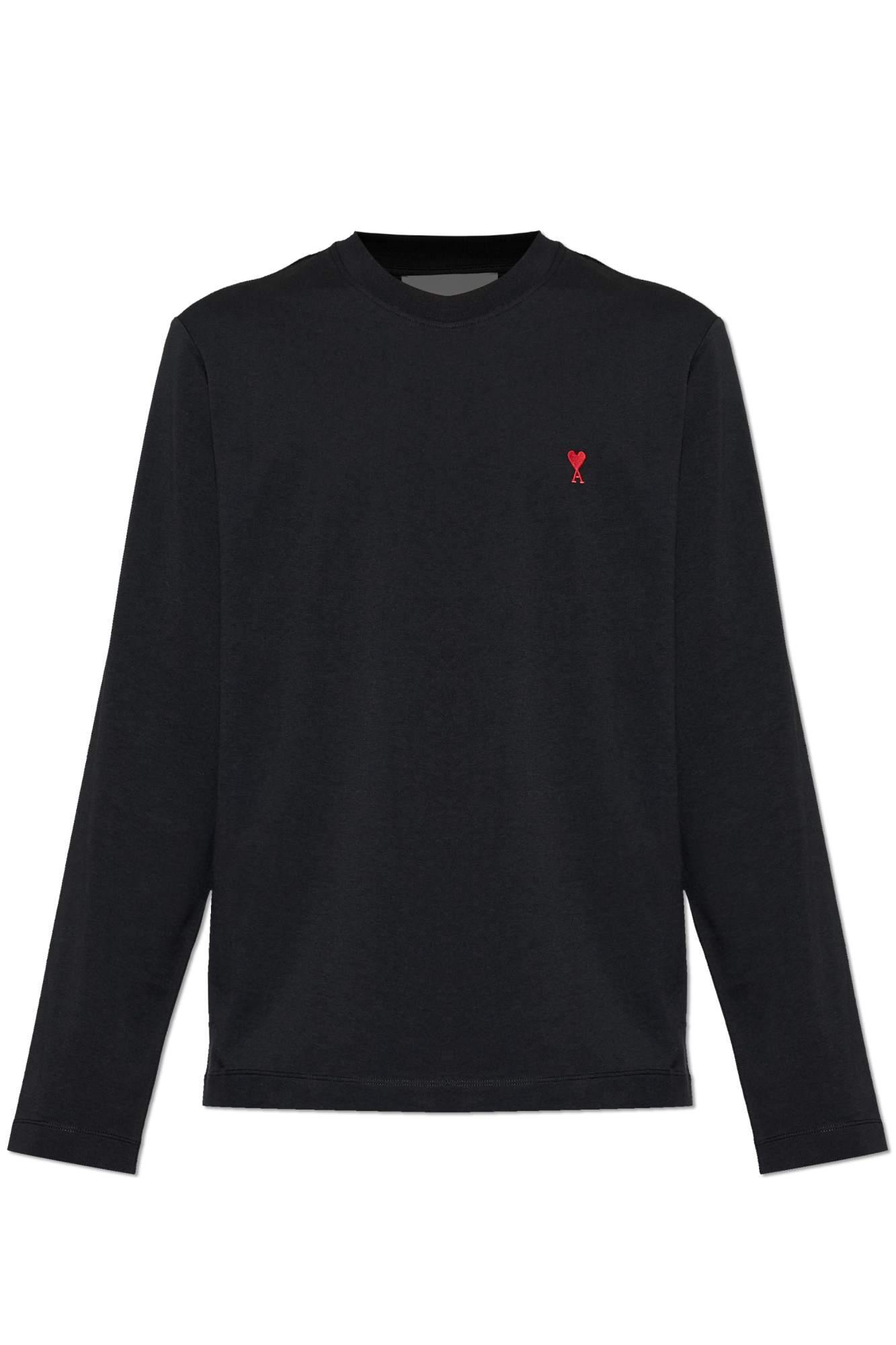 Ami Alexandre Mattiussi T-shirt Z Wyszytym Logo, Mężczyźni, Czarny