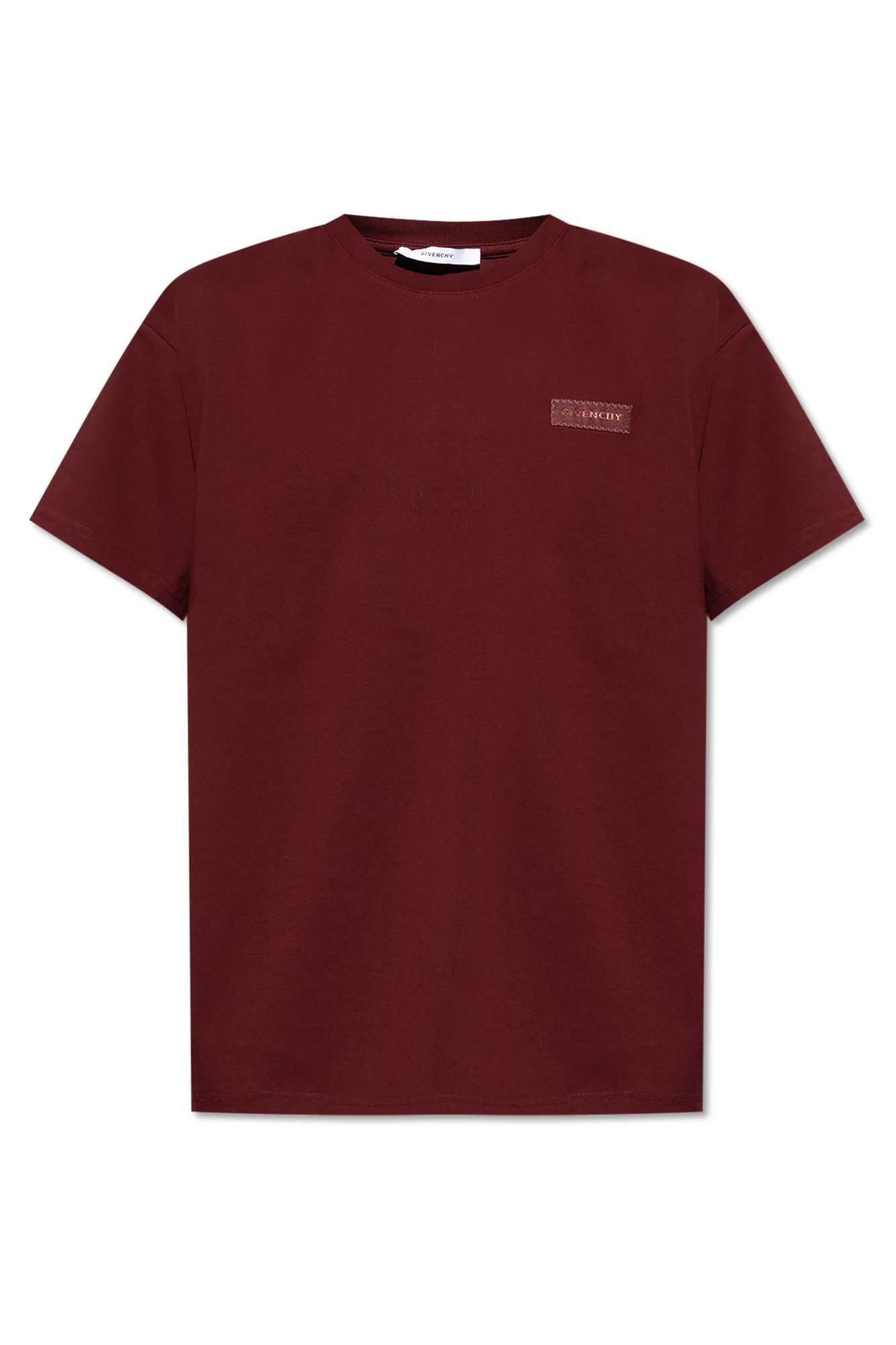 Givenchy T-shirt Z Naszywką Z Logo, Mężczyźni, Bordo