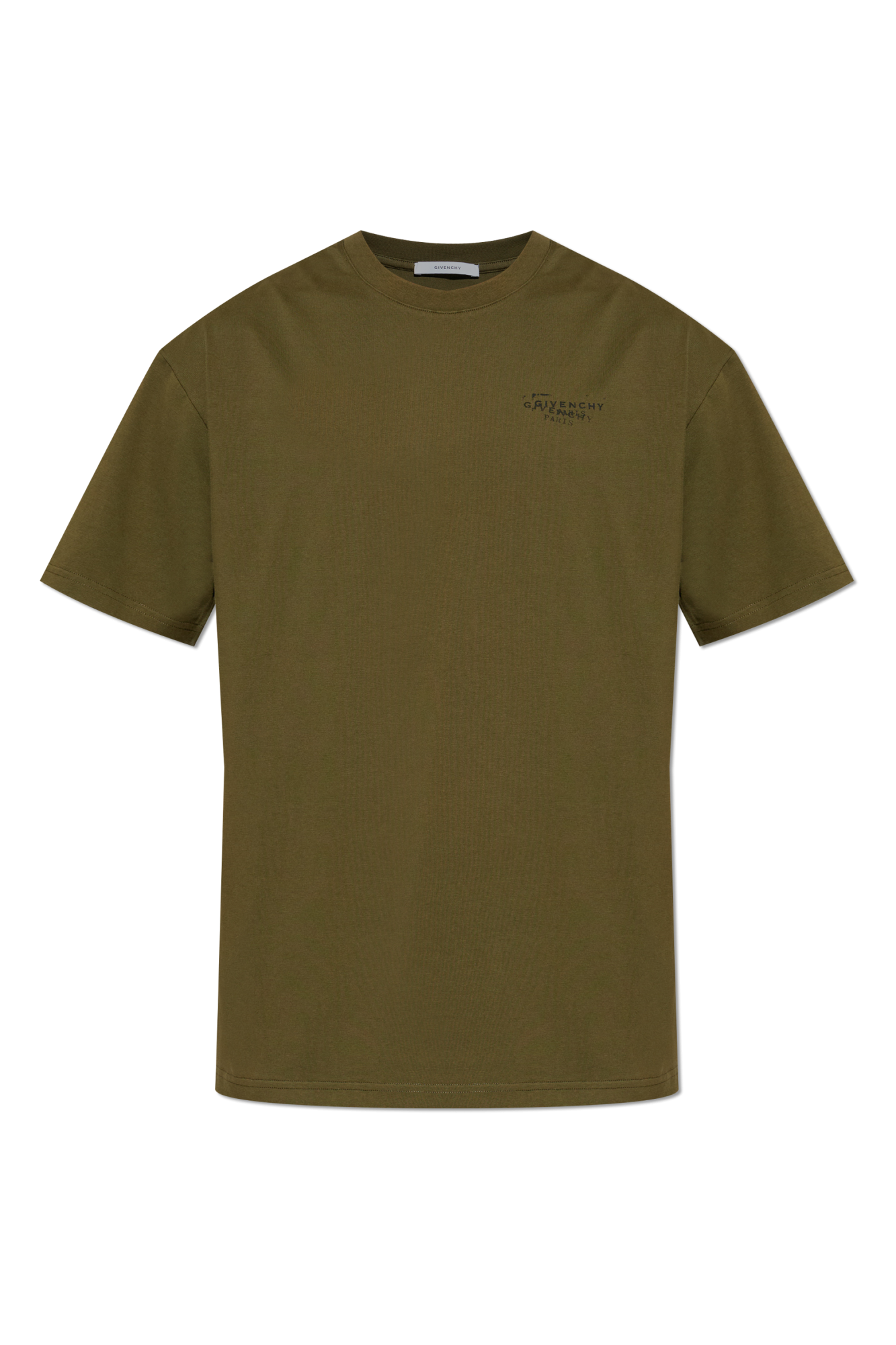 Givenchy T-shirt Z Logo, Mężczyźni, Zielony