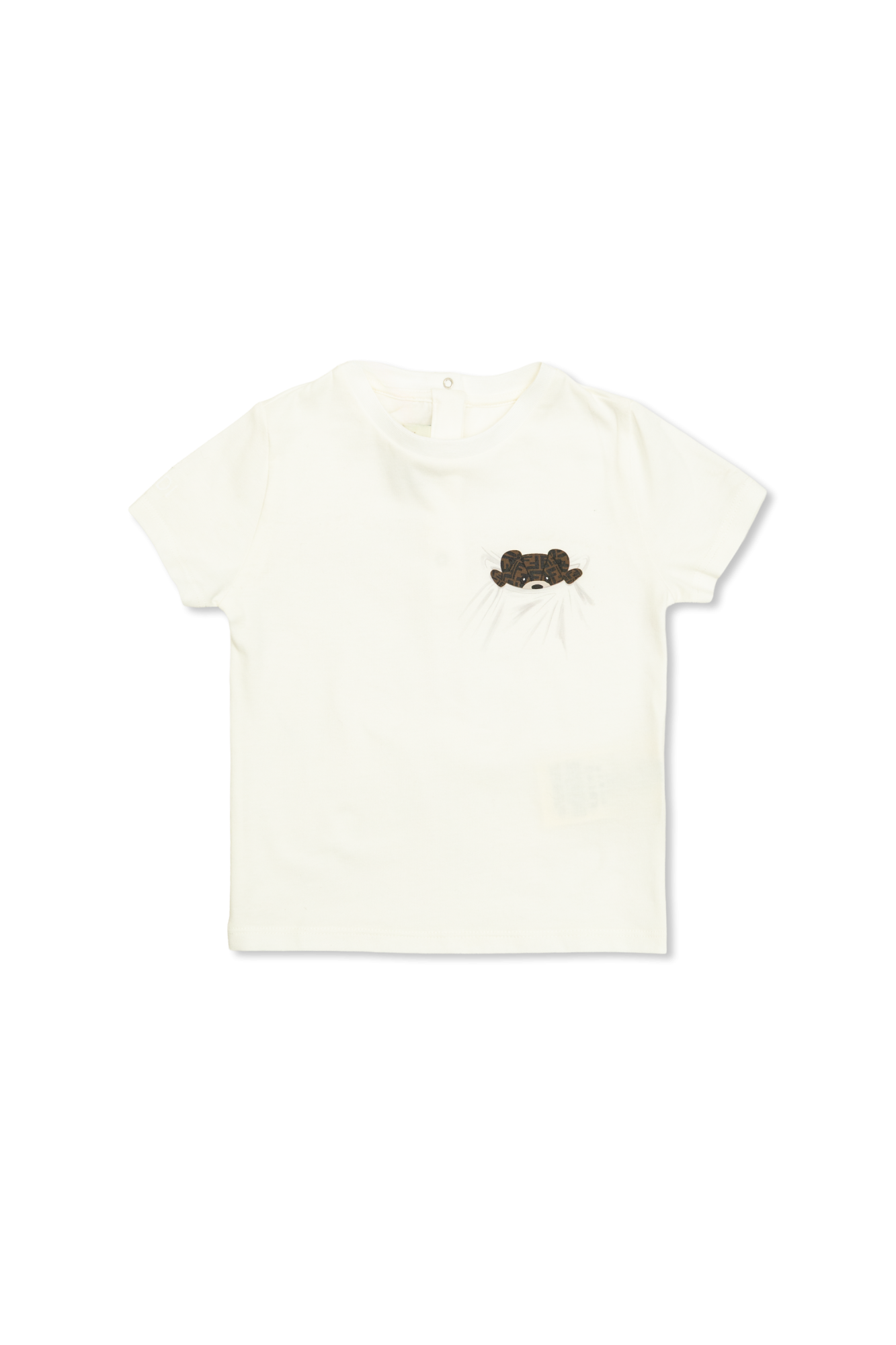 Fendi Kids T-shirt Z Nadrukiem, Unisex, Biały