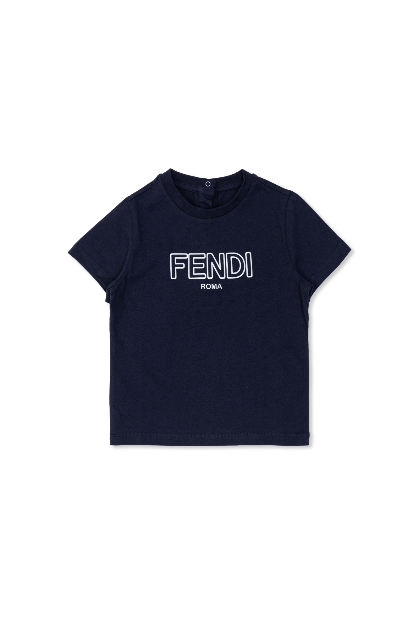 Fendi Kids T-shirt Z Logo, Unisex, Granatowy