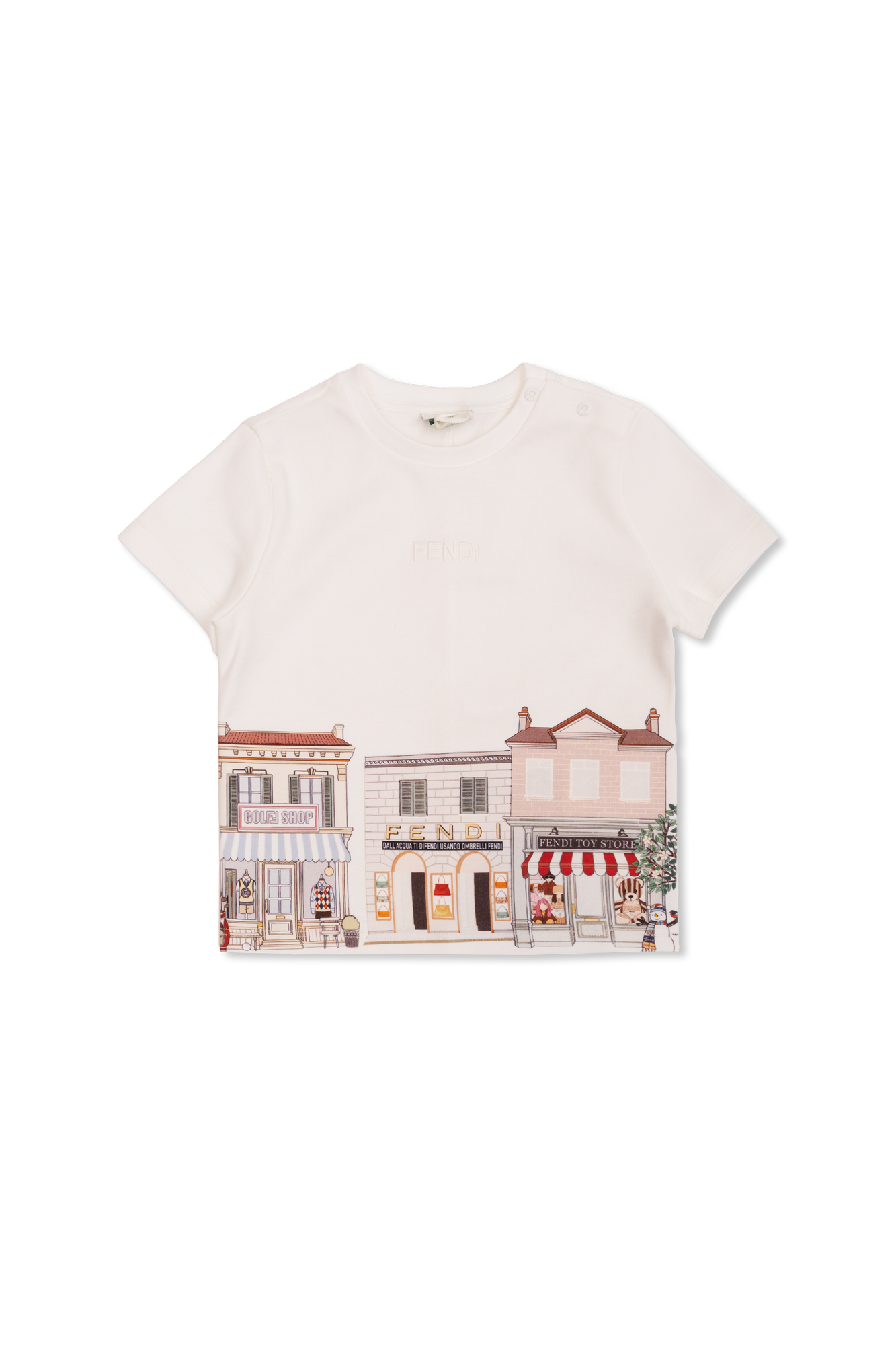 Fendi Kids T-shirt Z Logo, Unisex, Biały