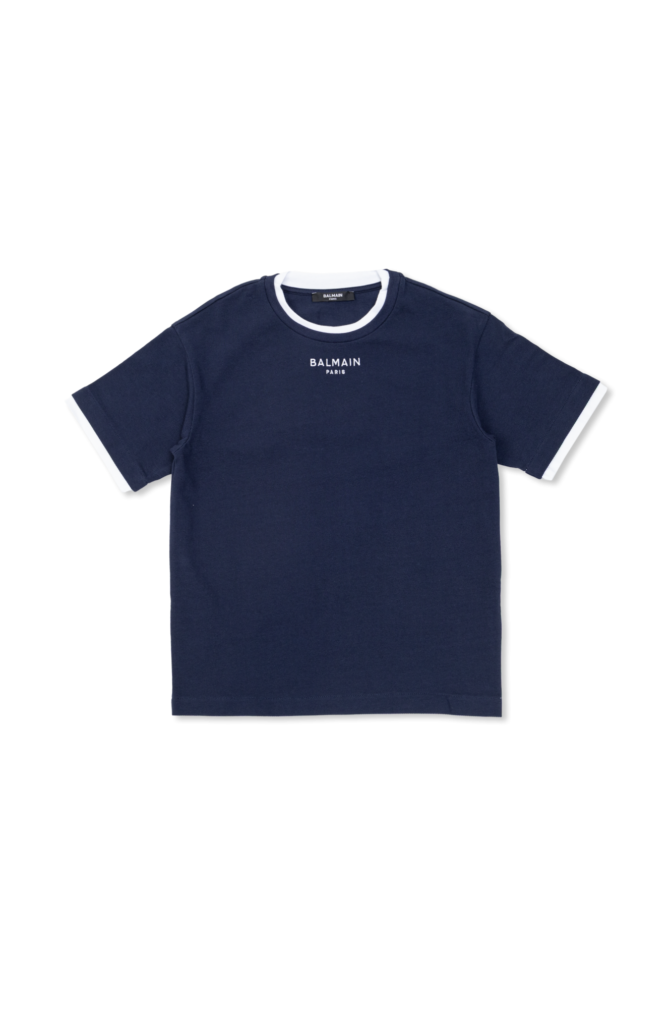 Balmain Kids T-shirt Z Wyszytym Logo, Unisex, Granatowy