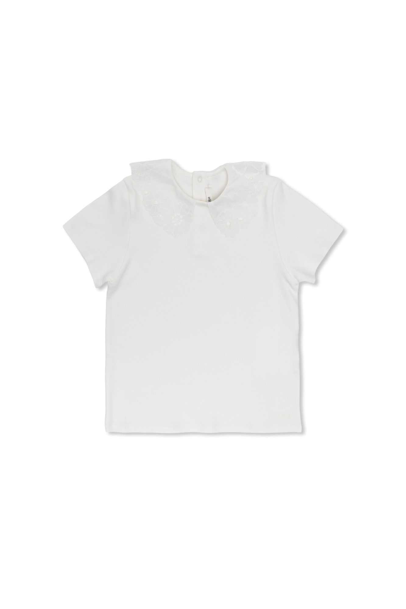 Chloé Kids Top Z Kołnierzykiem, Unisex, Biały