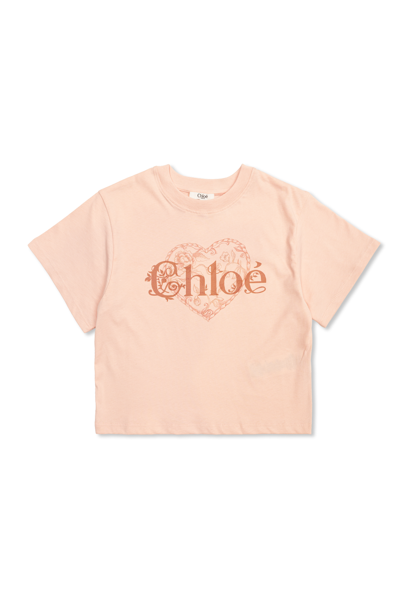 Chloé Kids T-shirt Z Nadrukowanym Logo, Unisex, Różowy