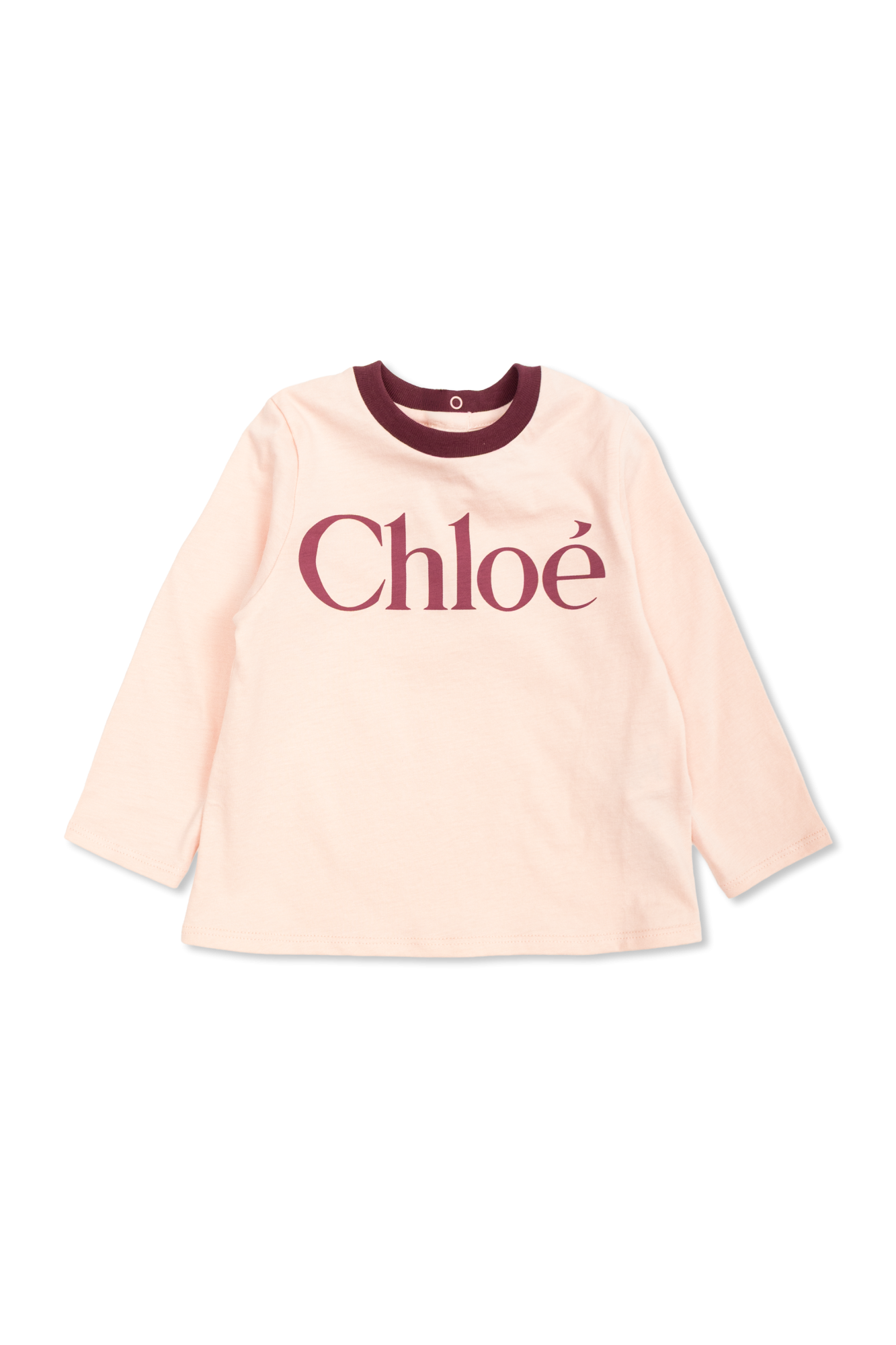 Chloé Kids T-shirt Z Logo, Unisex, Różowy