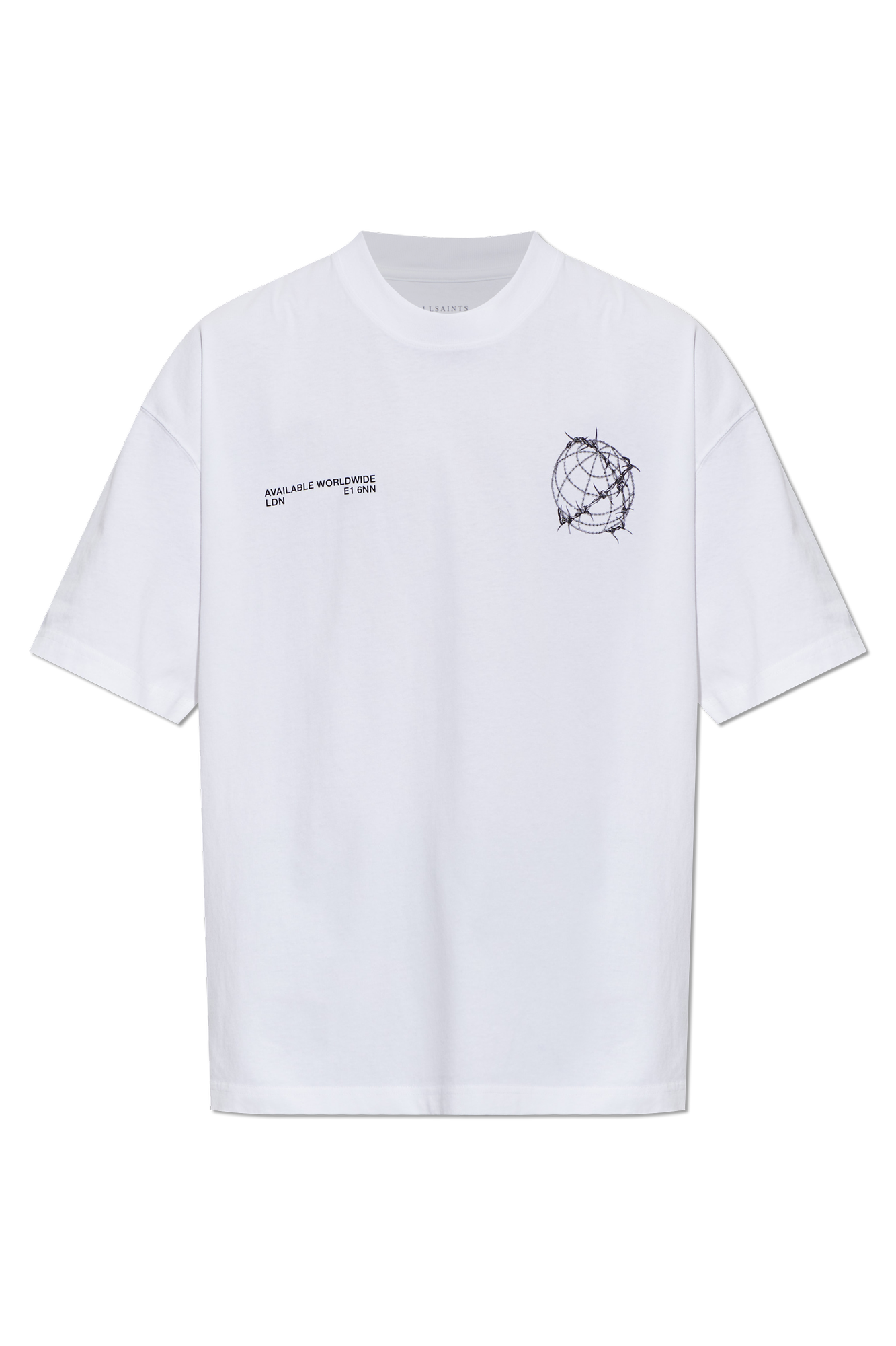 AllSaints T-shirt `Caller`, Mężczyźni, Biały