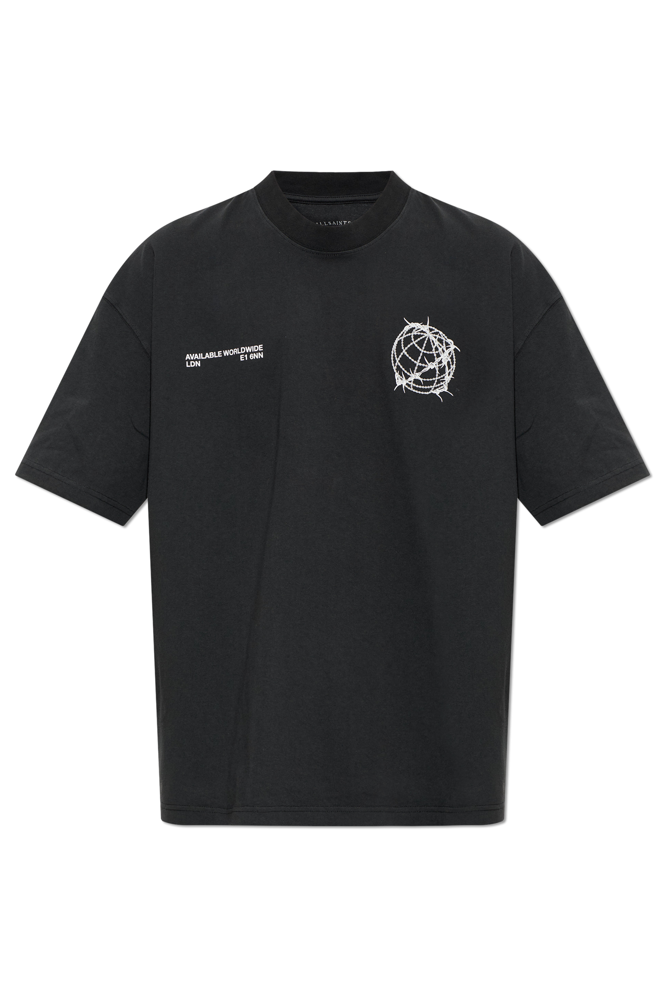 AllSaints T-shirt ‘Caller’, Mężczyźni, Czarny