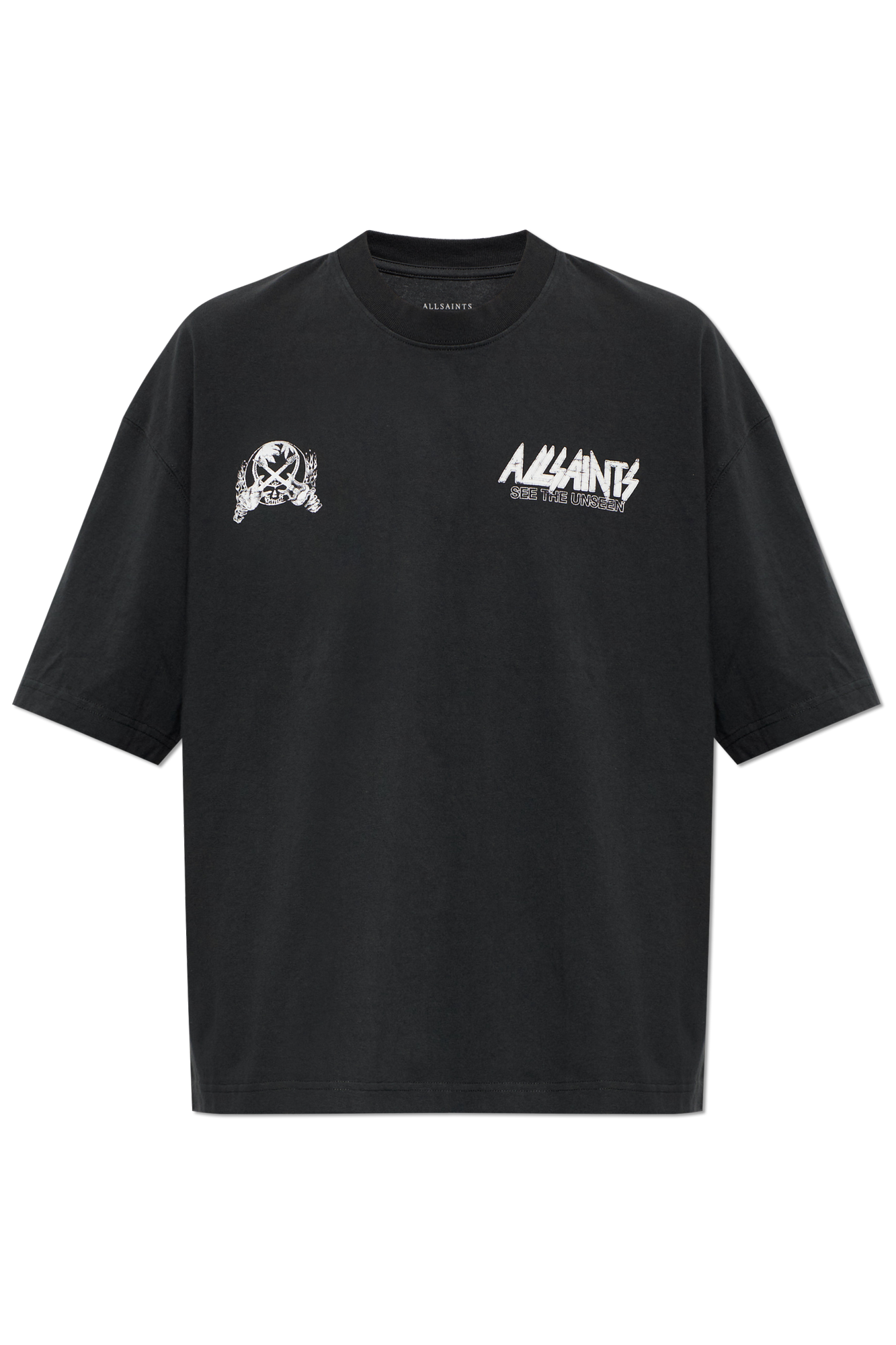AllSaints T-shirt `Chromium`, Mężczyźni, Czarny