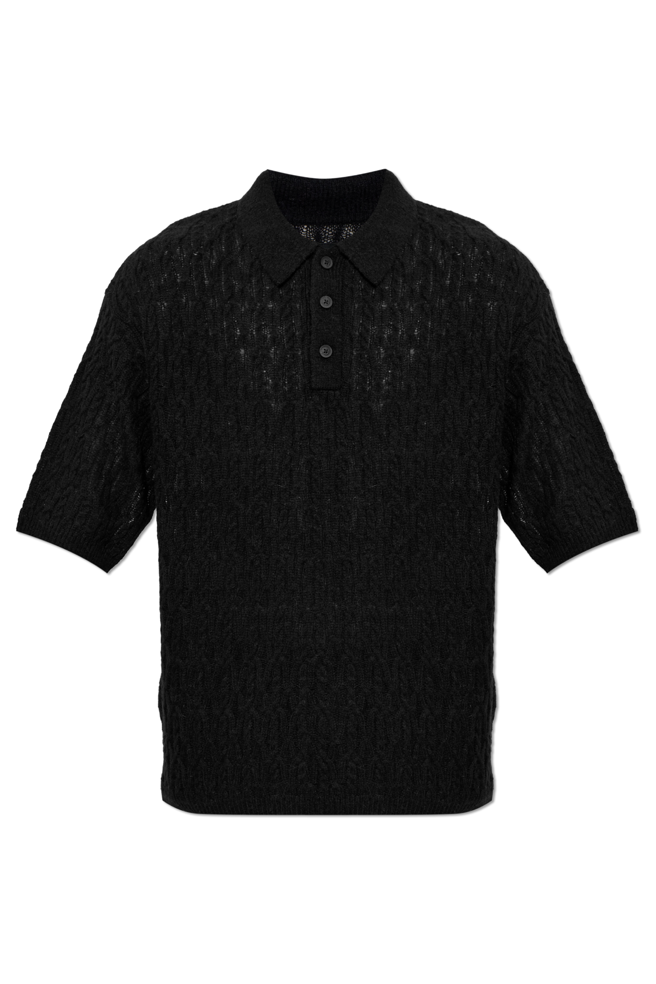 AllSaints Polo ‘Cyclone’, Mężczyźni, Czarny