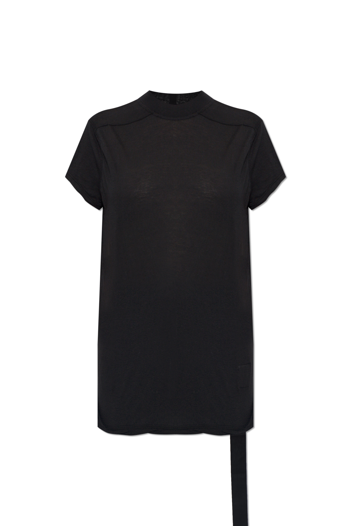 Rick Owens DRKSHDW T-shirt Z Dekoracyjnym Paskiem, Kobiety, Czarny