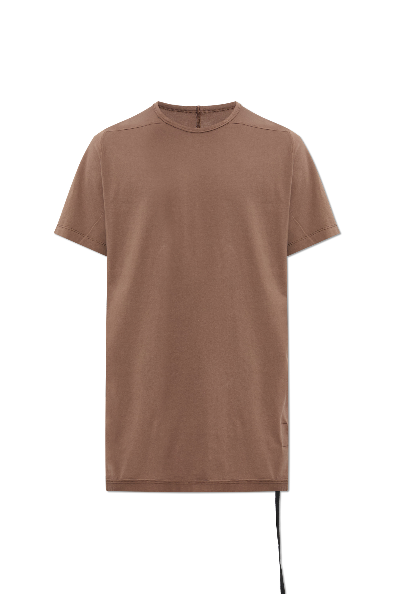 Rick Owens DRKSHDW T-shirt Z Dekoracyjnym Paskiem, Mężczyźni, Brązowy