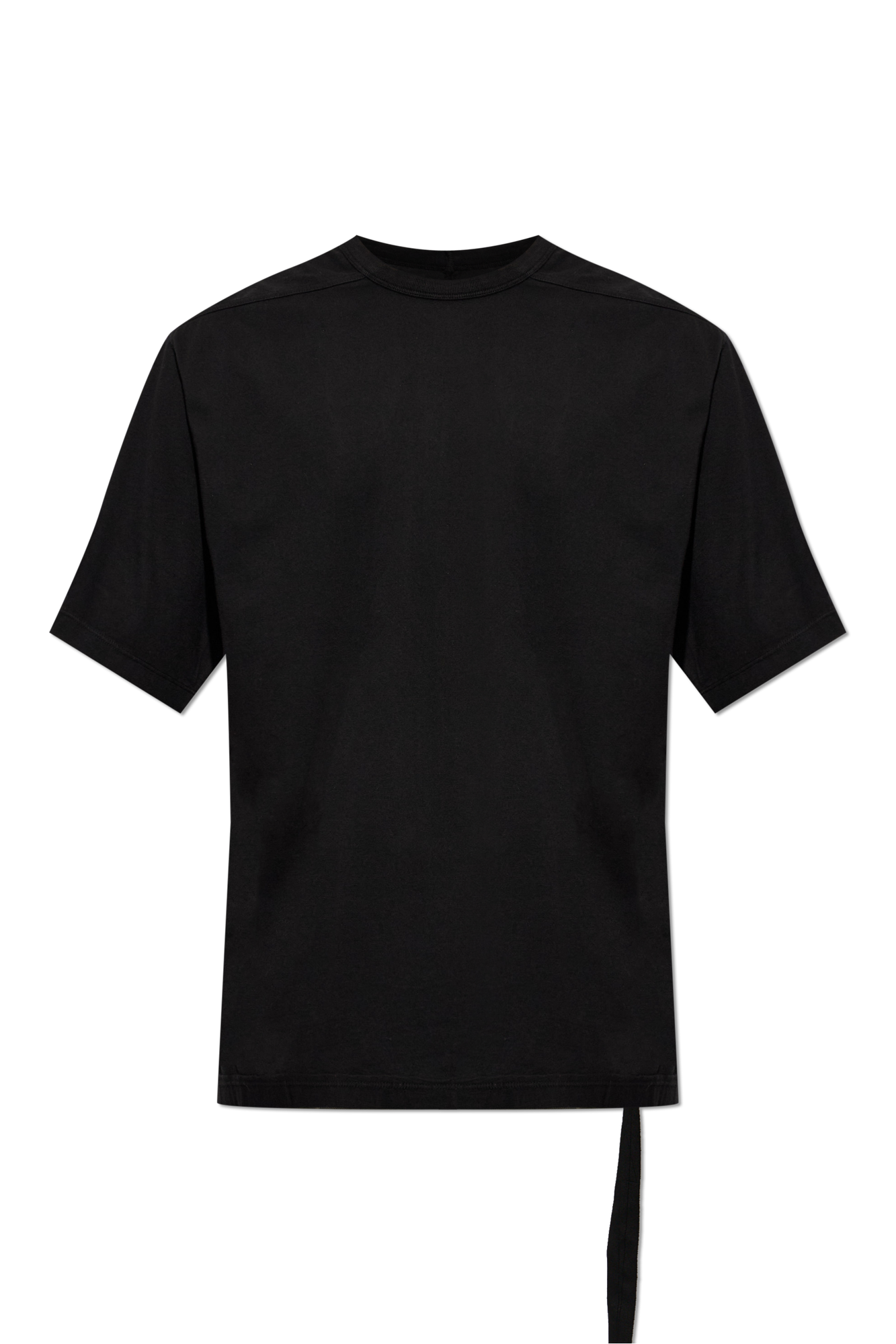 Rick Owens DRKSHDW T-shirt Z Dekoracyjnym Paskiem, Mężczyźni, Czarny
