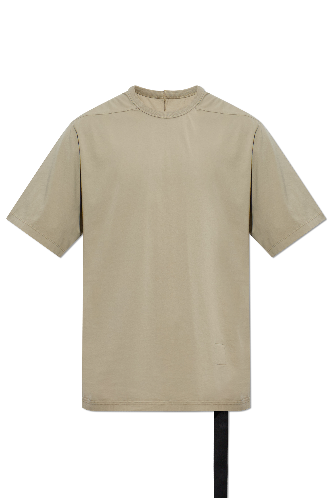 Rick Owens DRKSHDW T-shirt Z Dekoracyjnym Paskiem, Mężczyźni, Zielony