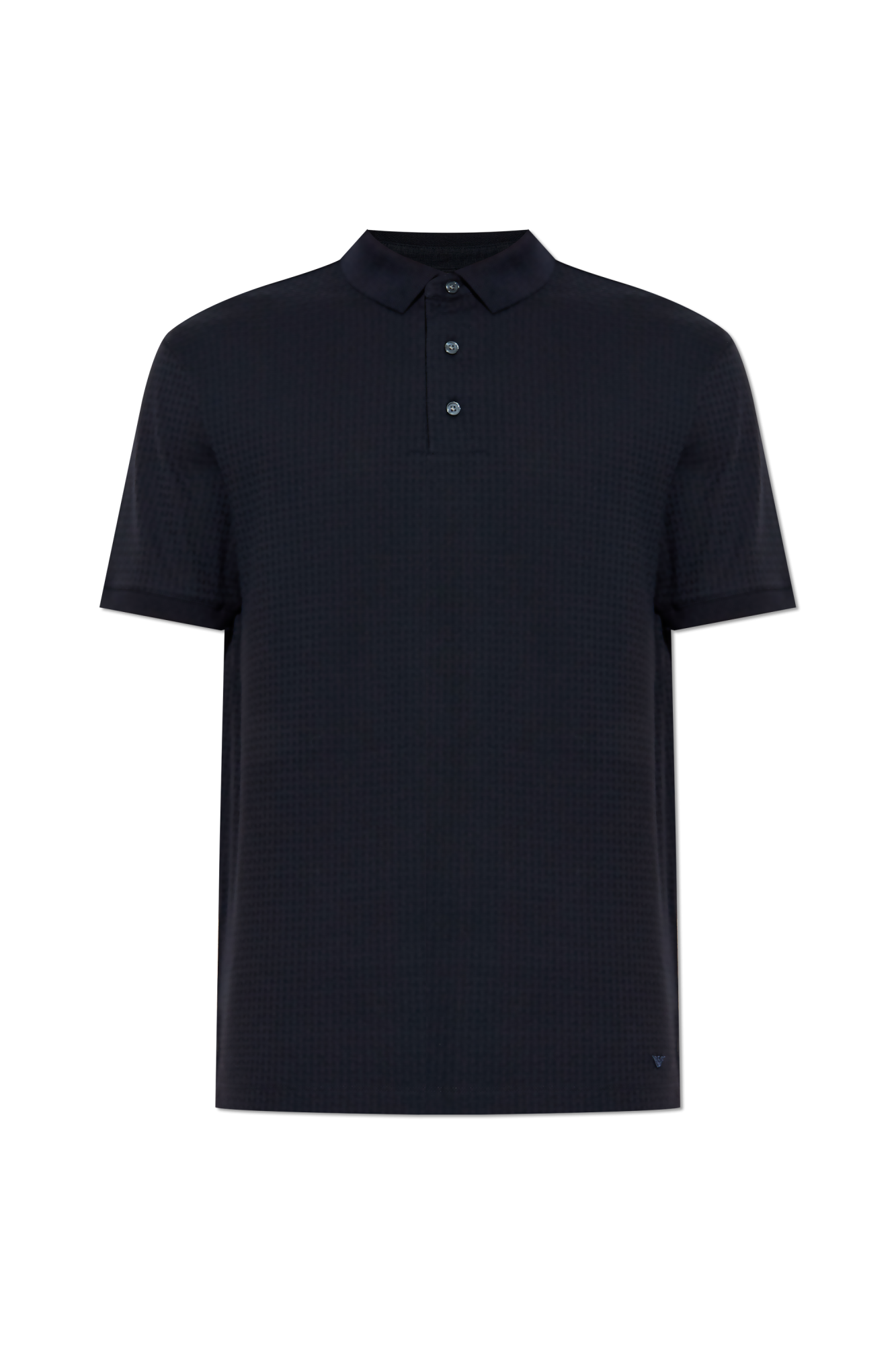 Emporio Armani Bawełniane Polo, Mężczyźni, Granatowy