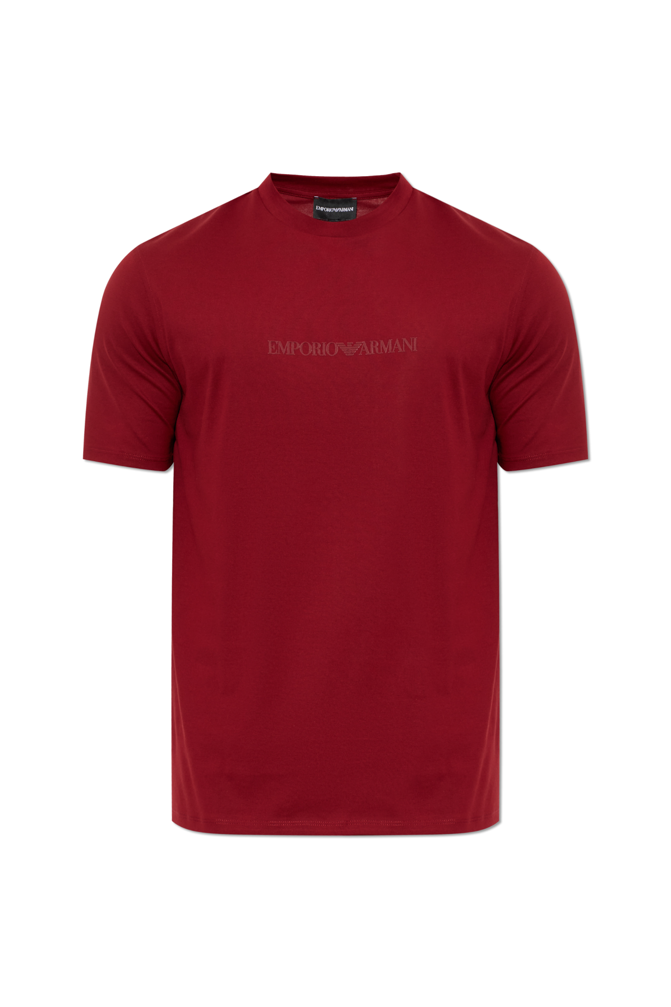 Emporio Armani T-shirt Z Nadrukowanym Logo, Mężczyźni, Czerwony