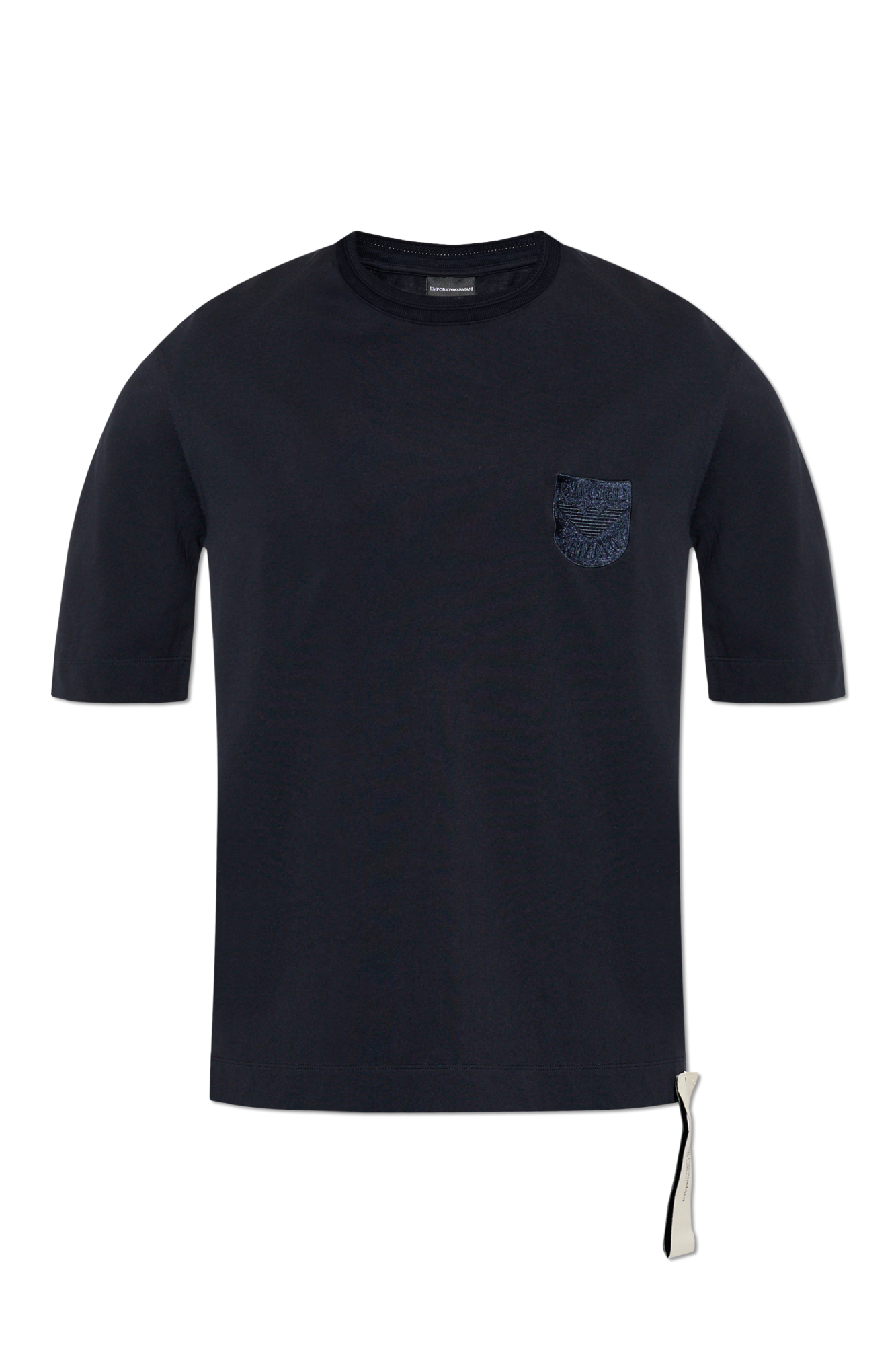 Emporio Armani T-shirt Z Logo, Mężczyźni, Granatowy