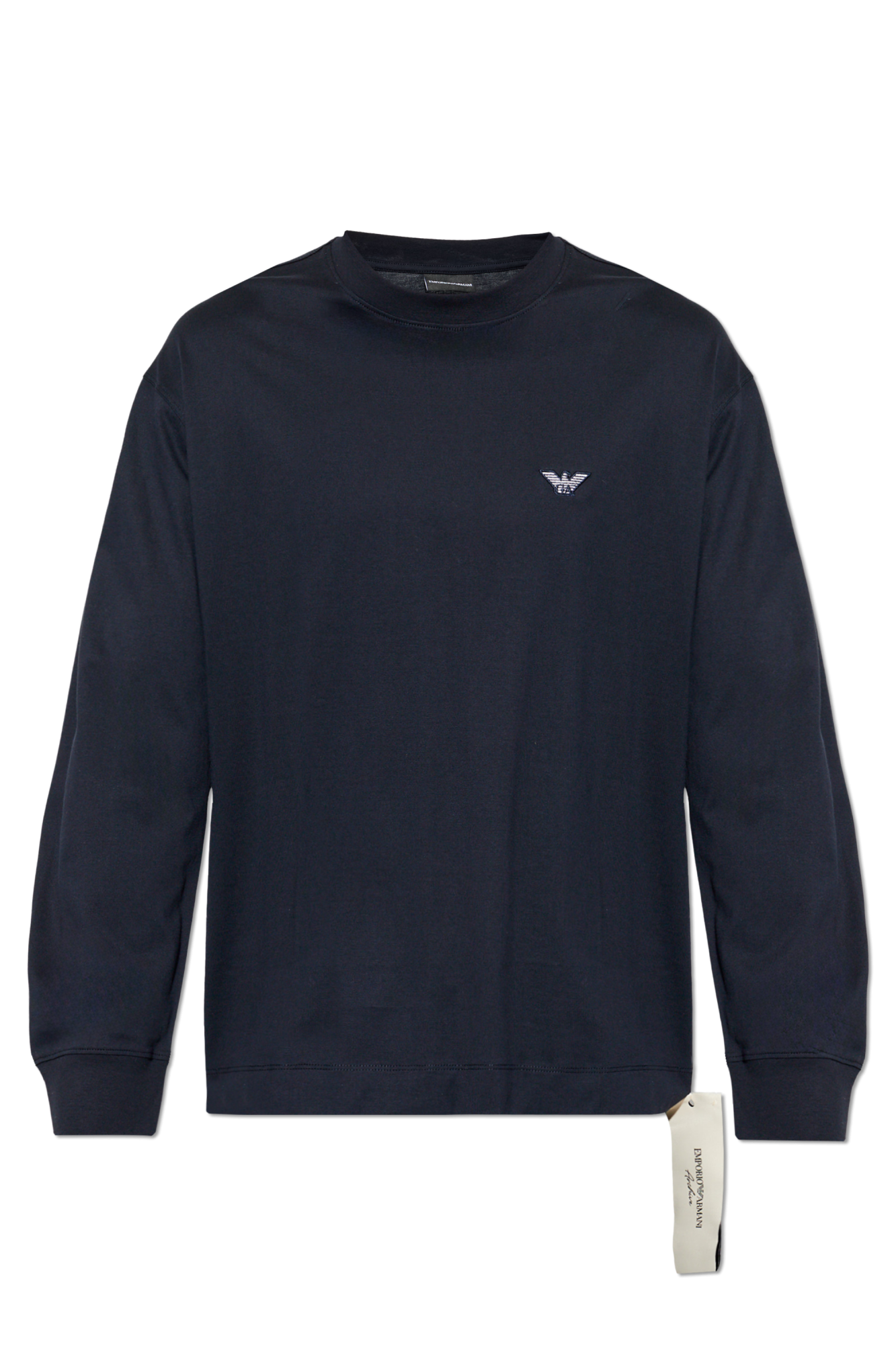 Emporio Armani T-shirt Z Długimi Rękawami, Mężczyźni, Granatowy