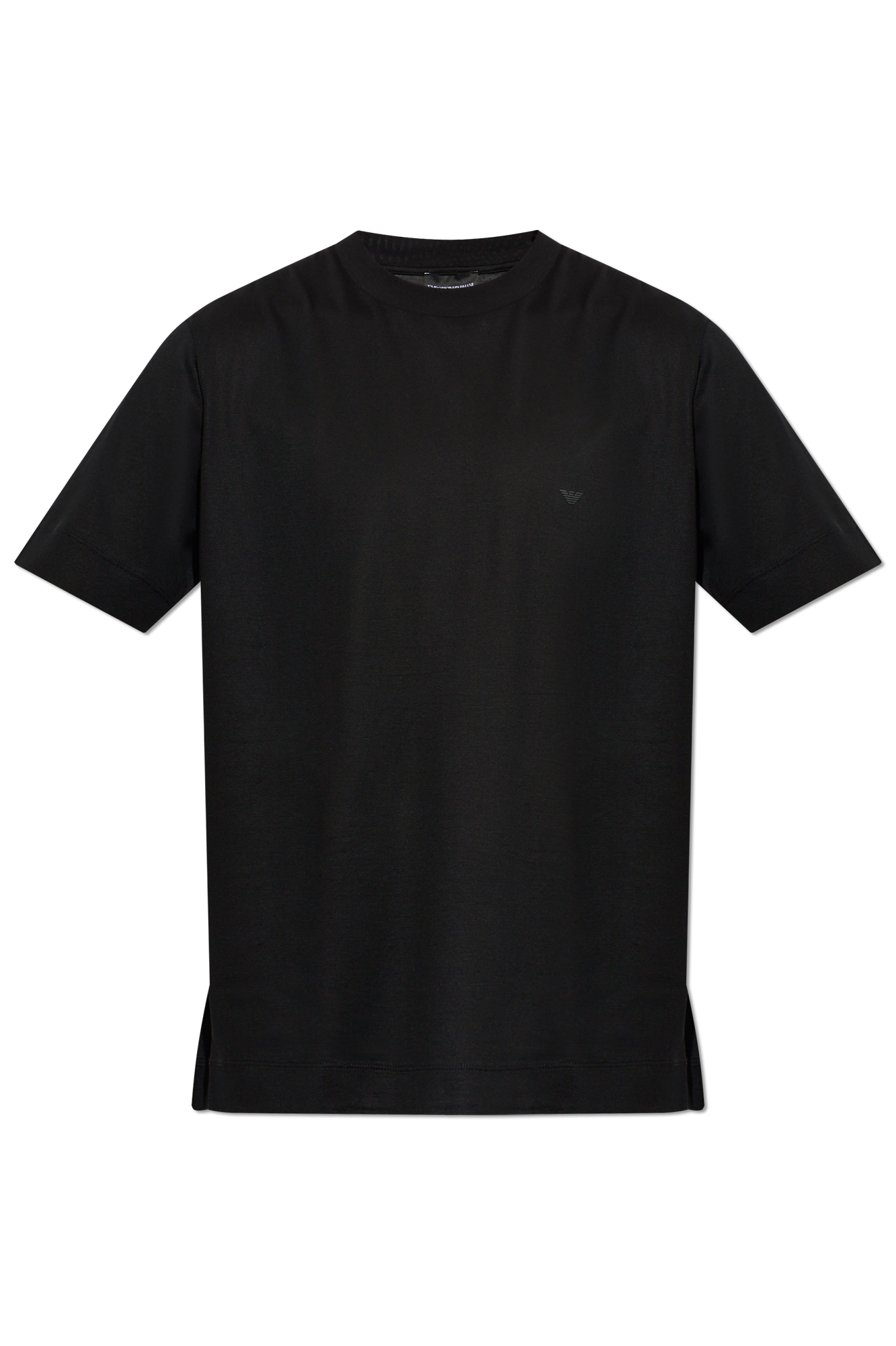Emporio Armani T-shirt Z Logo, Mężczyźni, Czarny