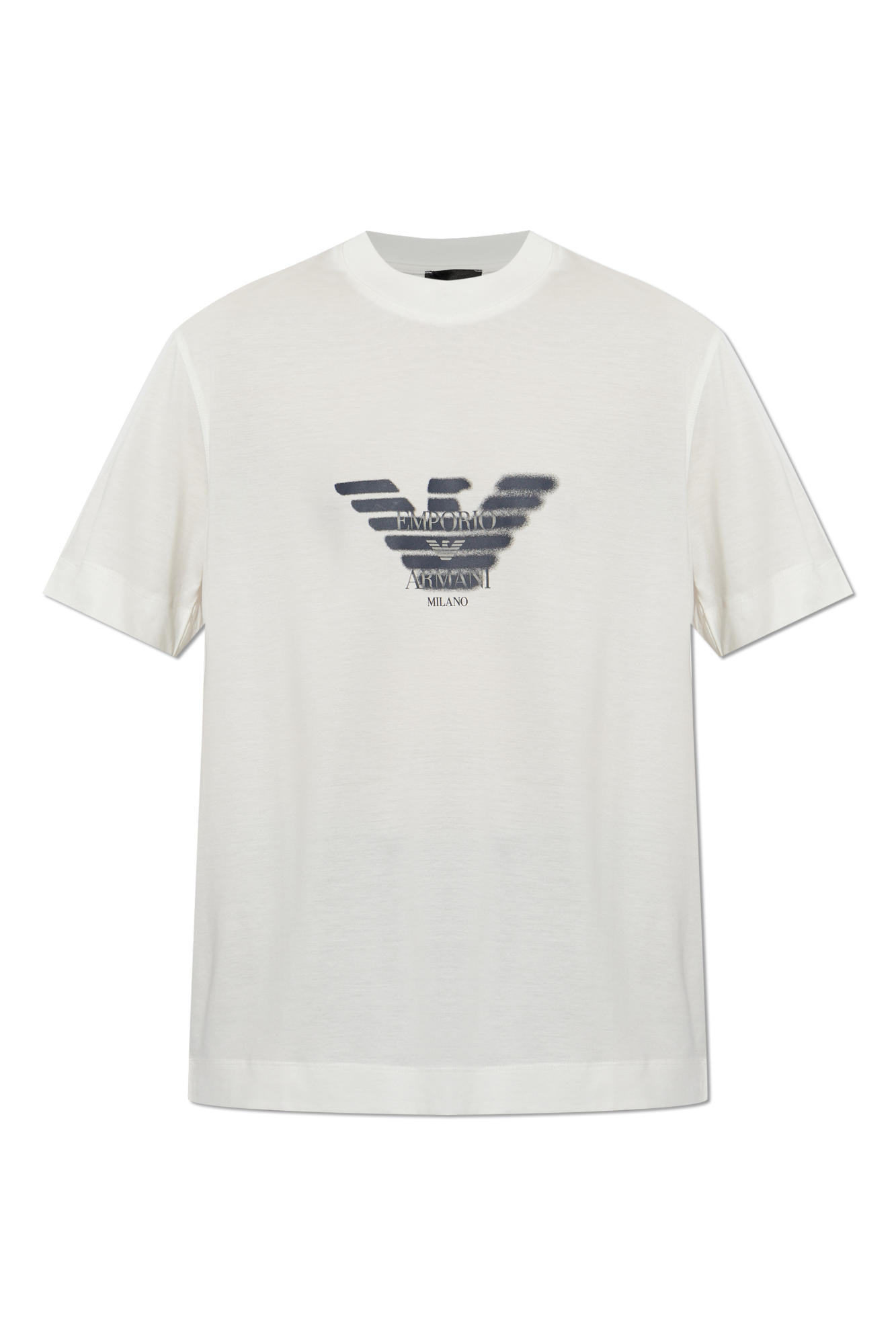 Emporio Armani T-shirt Z Nadrukowanym Logo, Mężczyźni, Biały