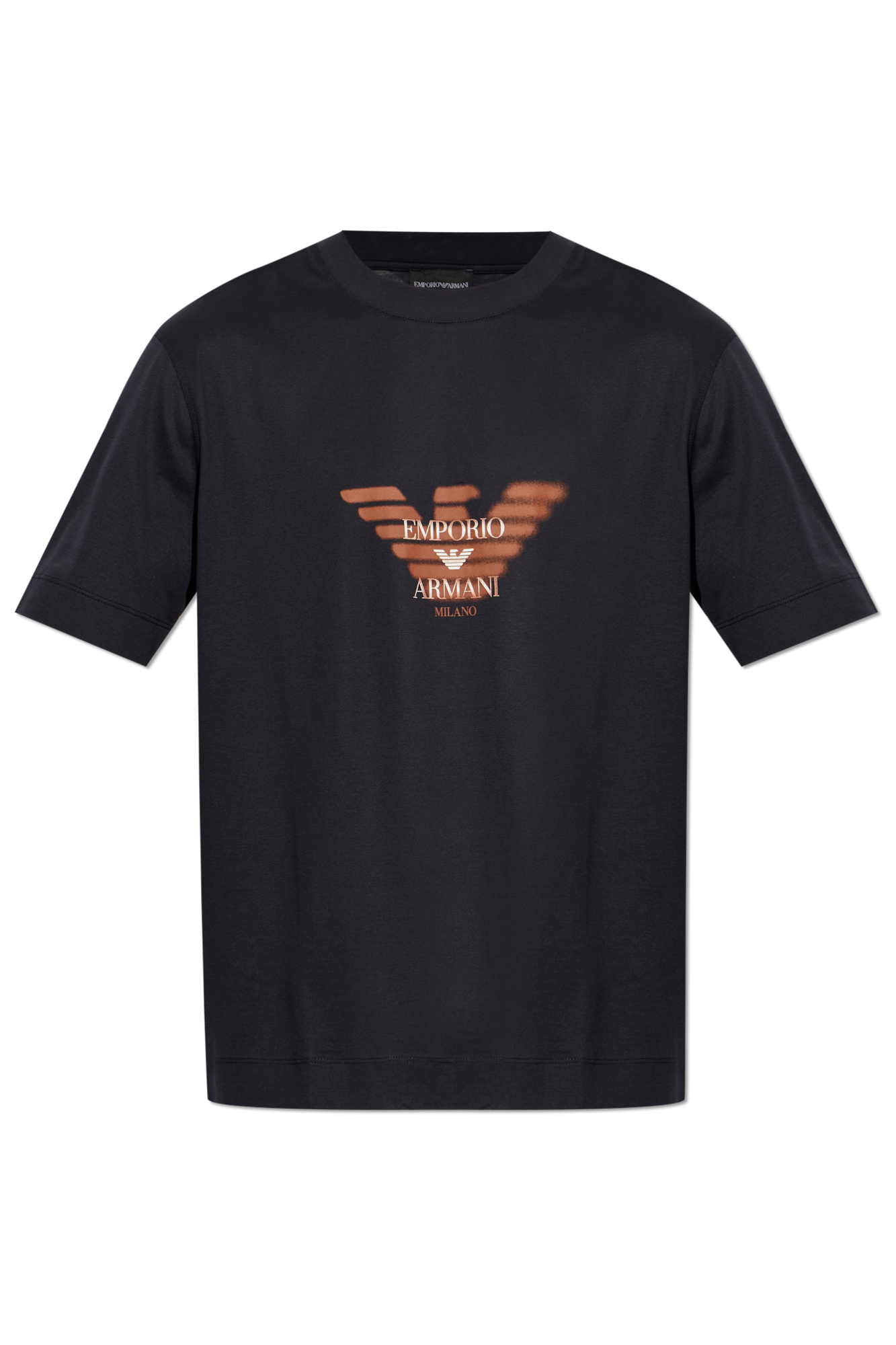 Emporio Armani T-shirt Z Nadrukowanym Logo, Mężczyźni, Granatowy