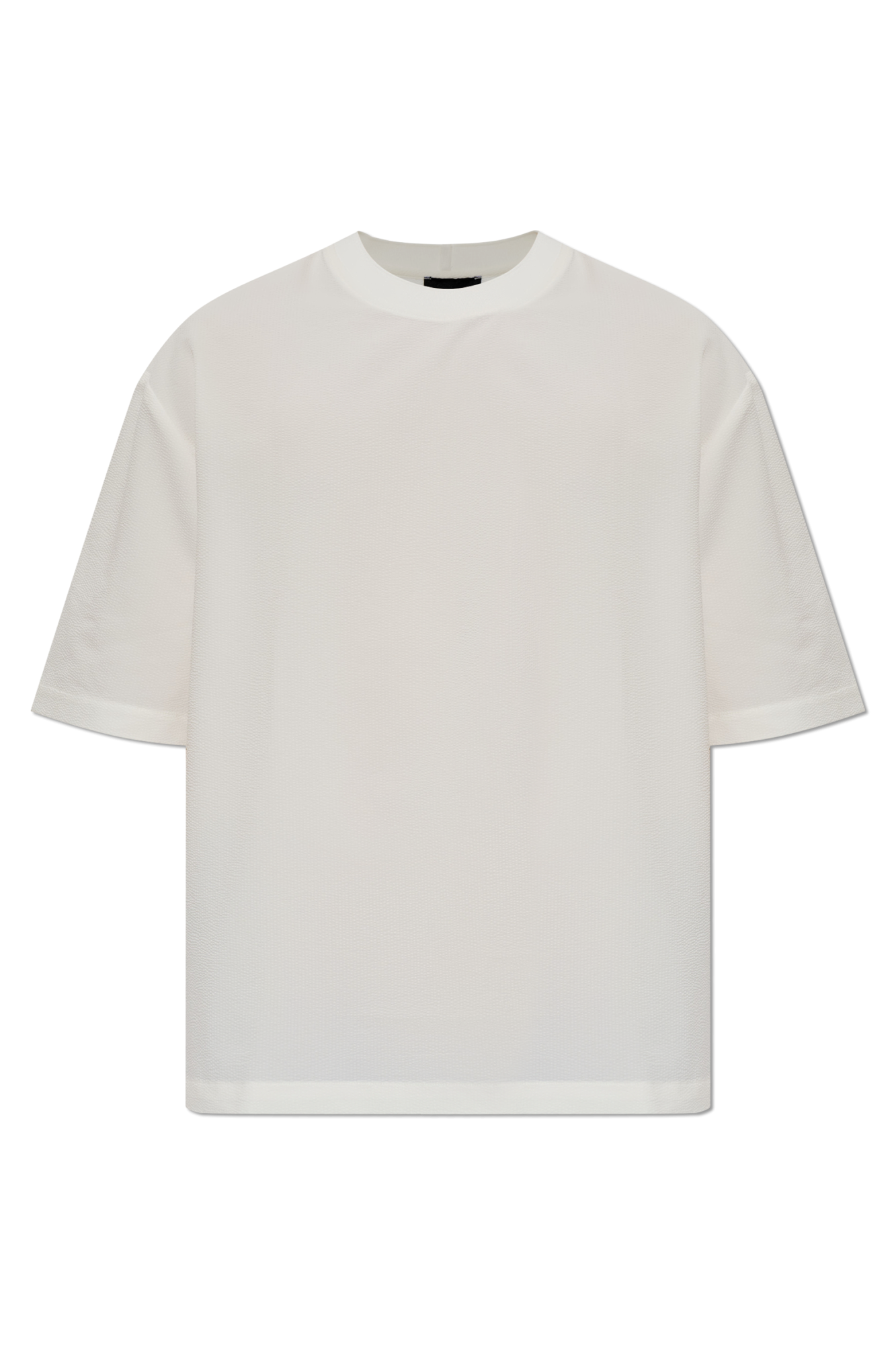 Emporio Armani T-shirt Z Okrągłym Dekoltem, Mężczyźni, Kremowy