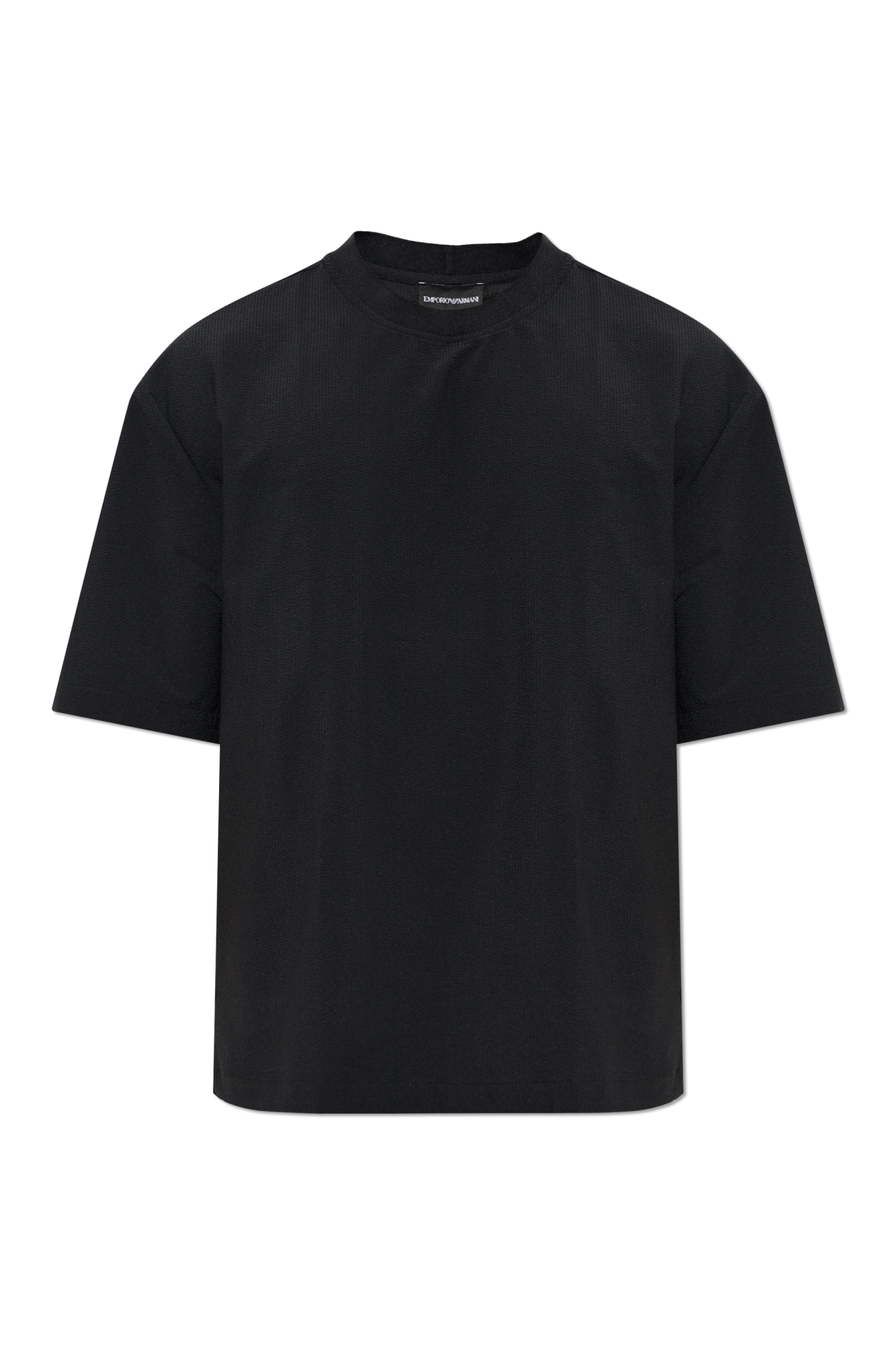 Emporio Armani T-shirt Z Okrągłym Dekoltem, Mężczyźni, Czarny