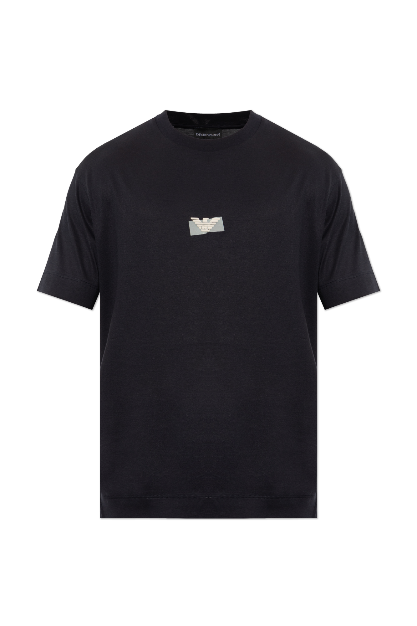 Emporio Armani T-shirt Z Logo, Mężczyźni, Granatowy