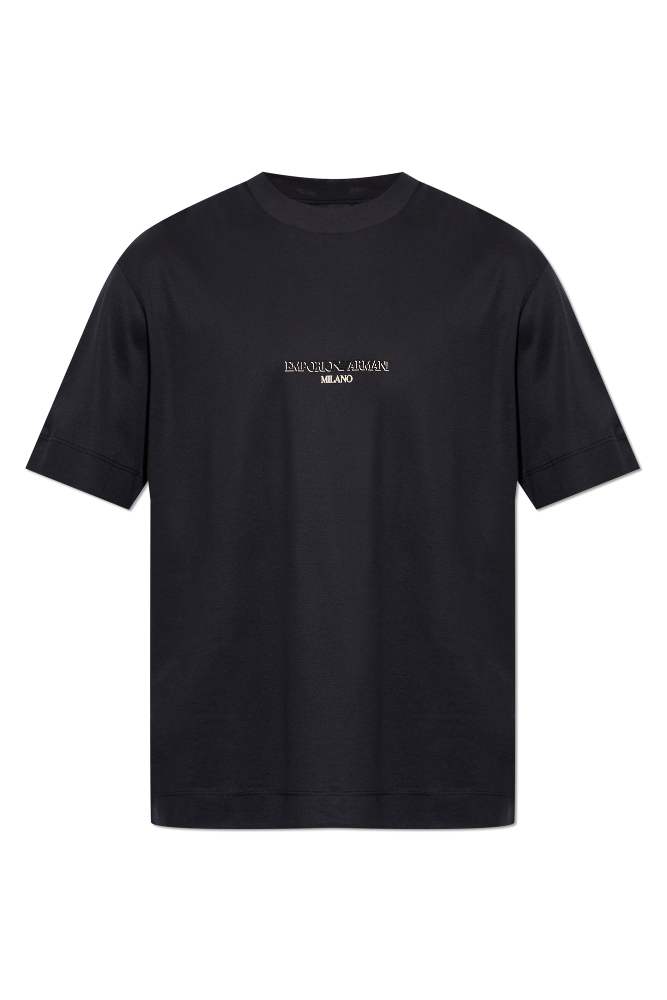 Emporio Armani T-shirt Z Wypukłym Logo, Mężczyźni, Granatowy
