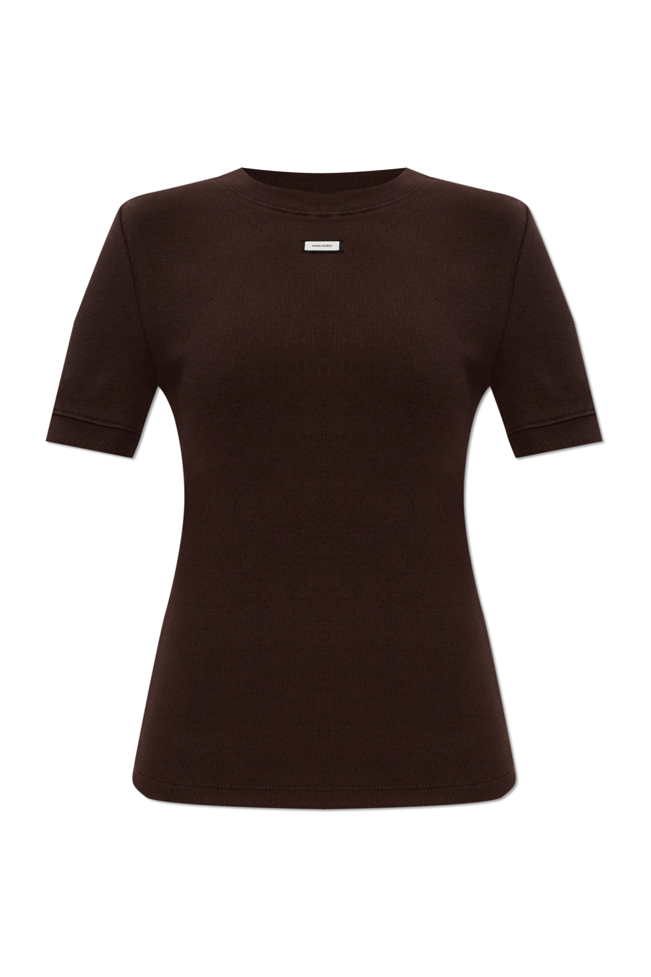 ENTIRE STUDIOS T-shirt Z Logo, Kobiety, Brązowy