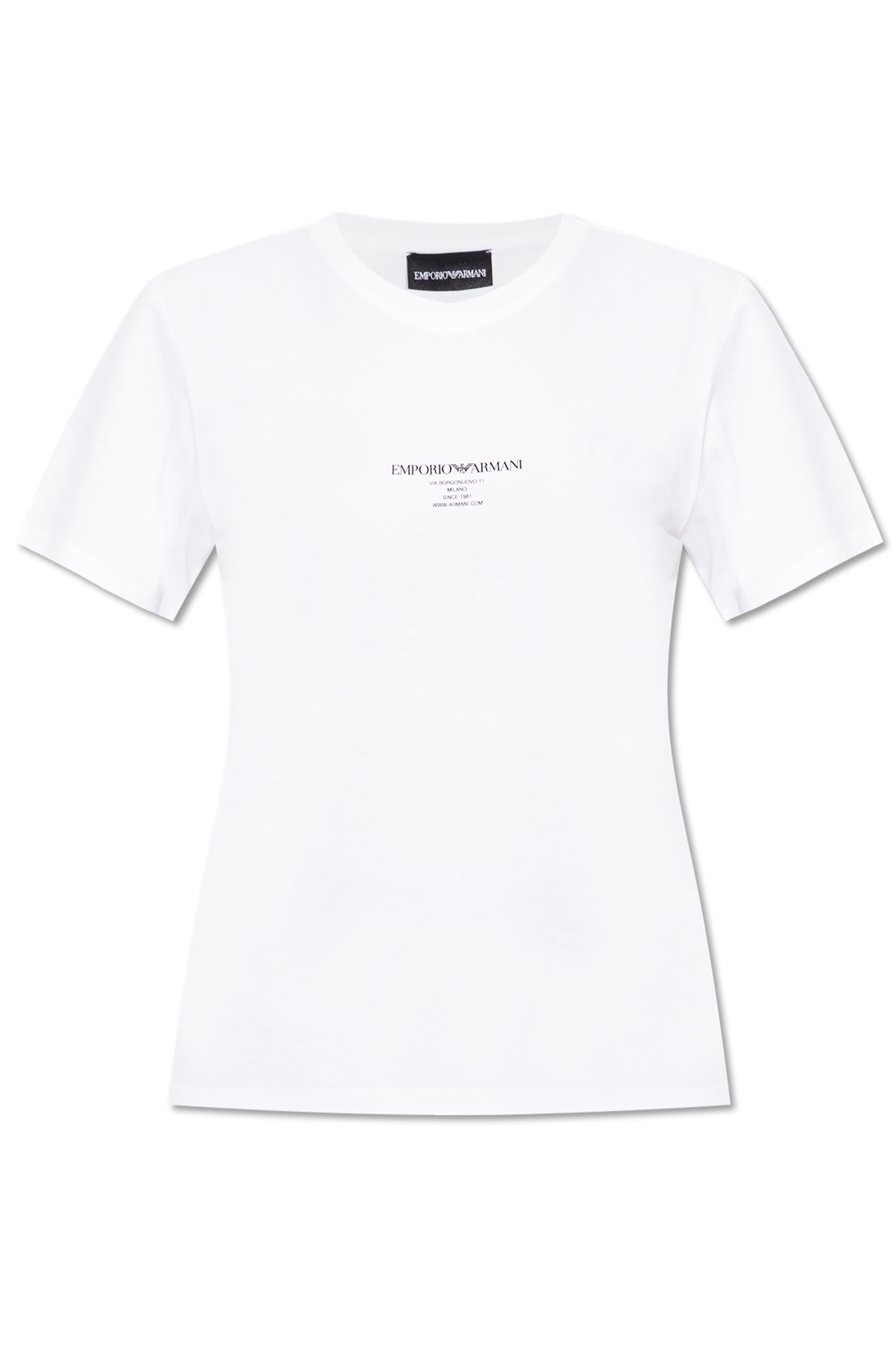 Emporio Armani T-shirt Z Logo, Kobiety, Biały