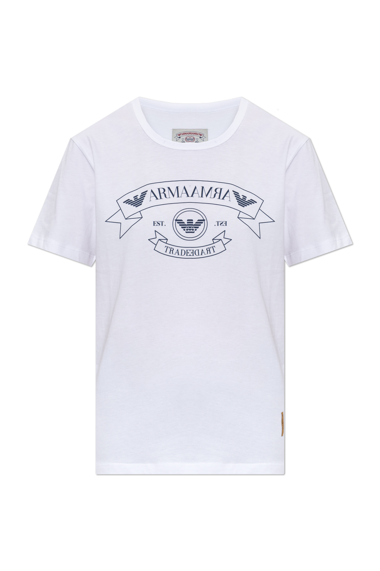 Emporio Armani T-shirt Z Nadrukiem, Kobiety, Biały