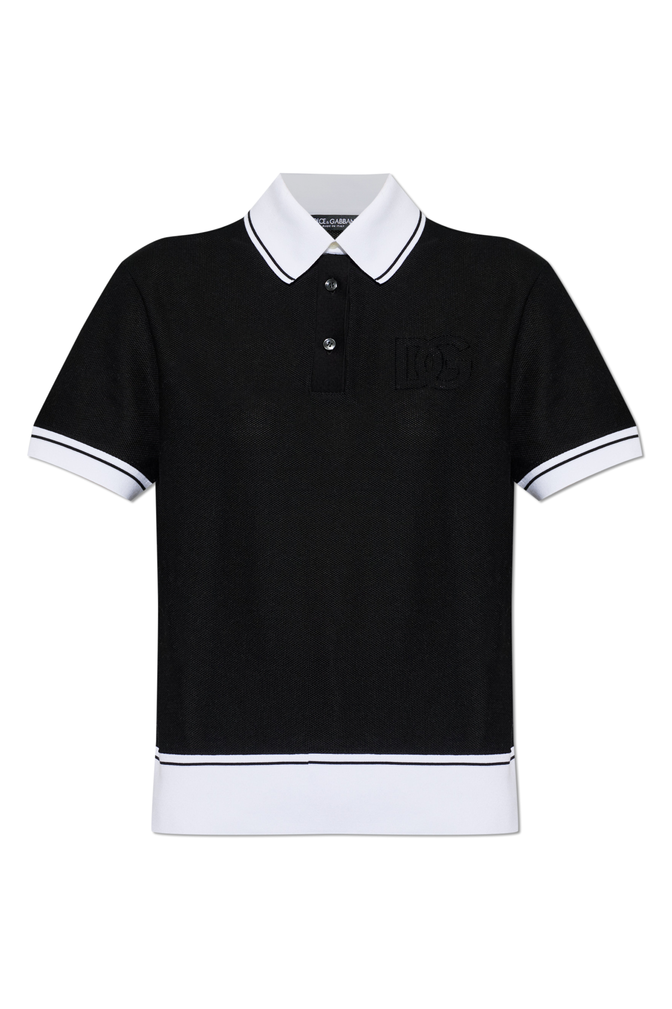 Dolce & Gabbana Polo Z Logo, Kobiety, Czarny