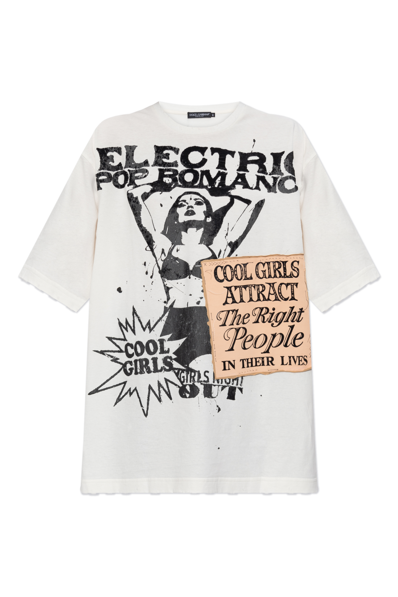 Dolce & Gabbana T-shirt Typu `oversize`, Kobiety, Biały