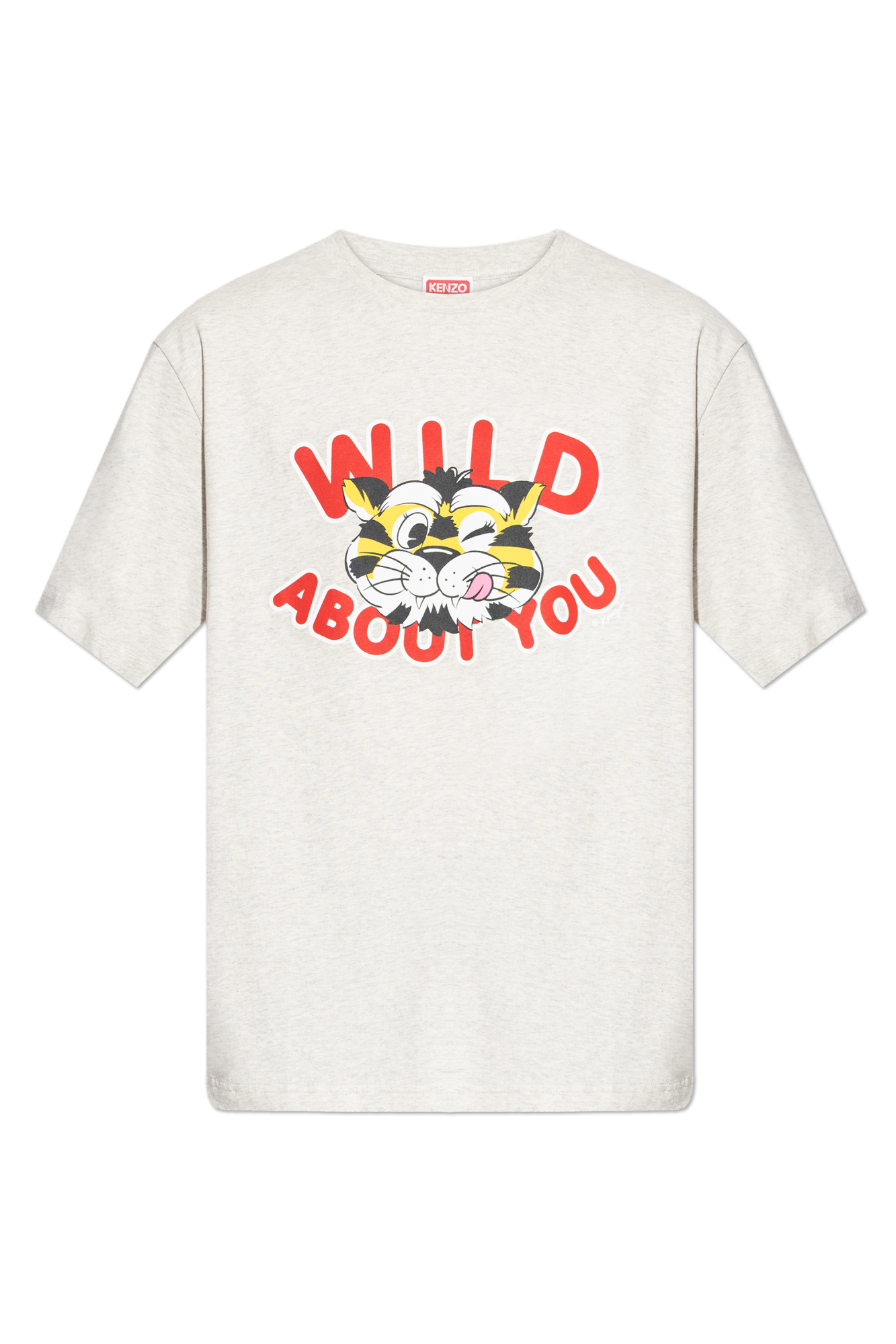 Kenzo Bawełniany T-shirt, Mężczyźni, Kremowy