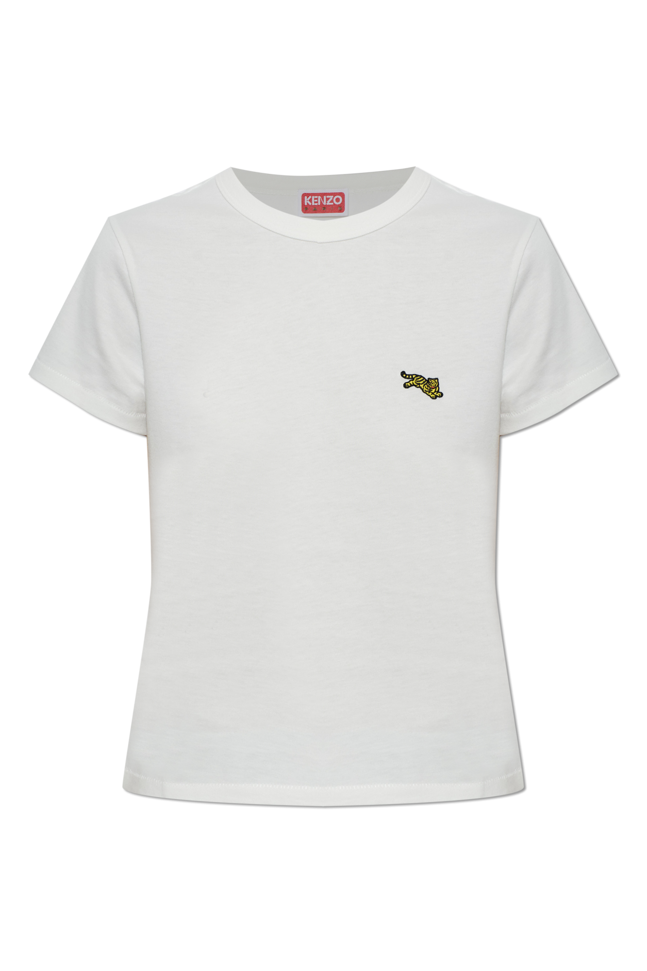 Kenzo T-shirt Z Naszywką, Kobiety, Biały