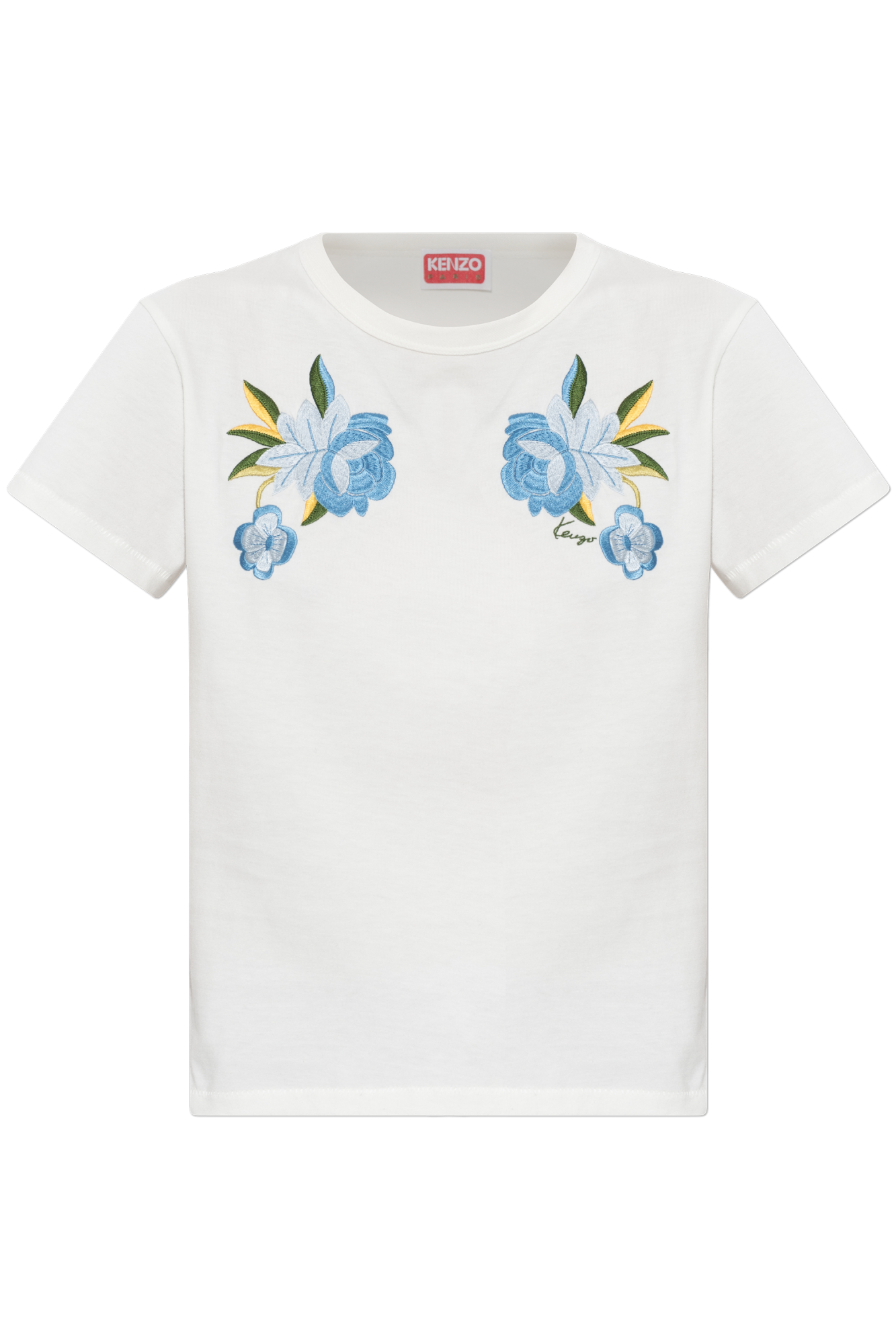 Kenzo T-shirt Z Motywem Kwiatowym, Kobiety, Biały