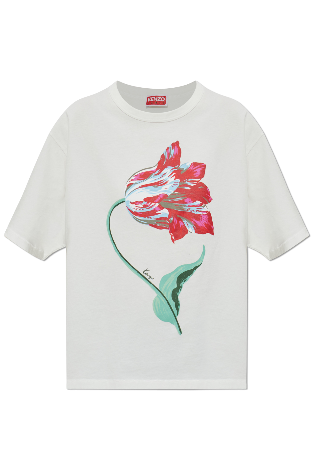 Kenzo T-shirt Z Logo, Kobiety, Biały