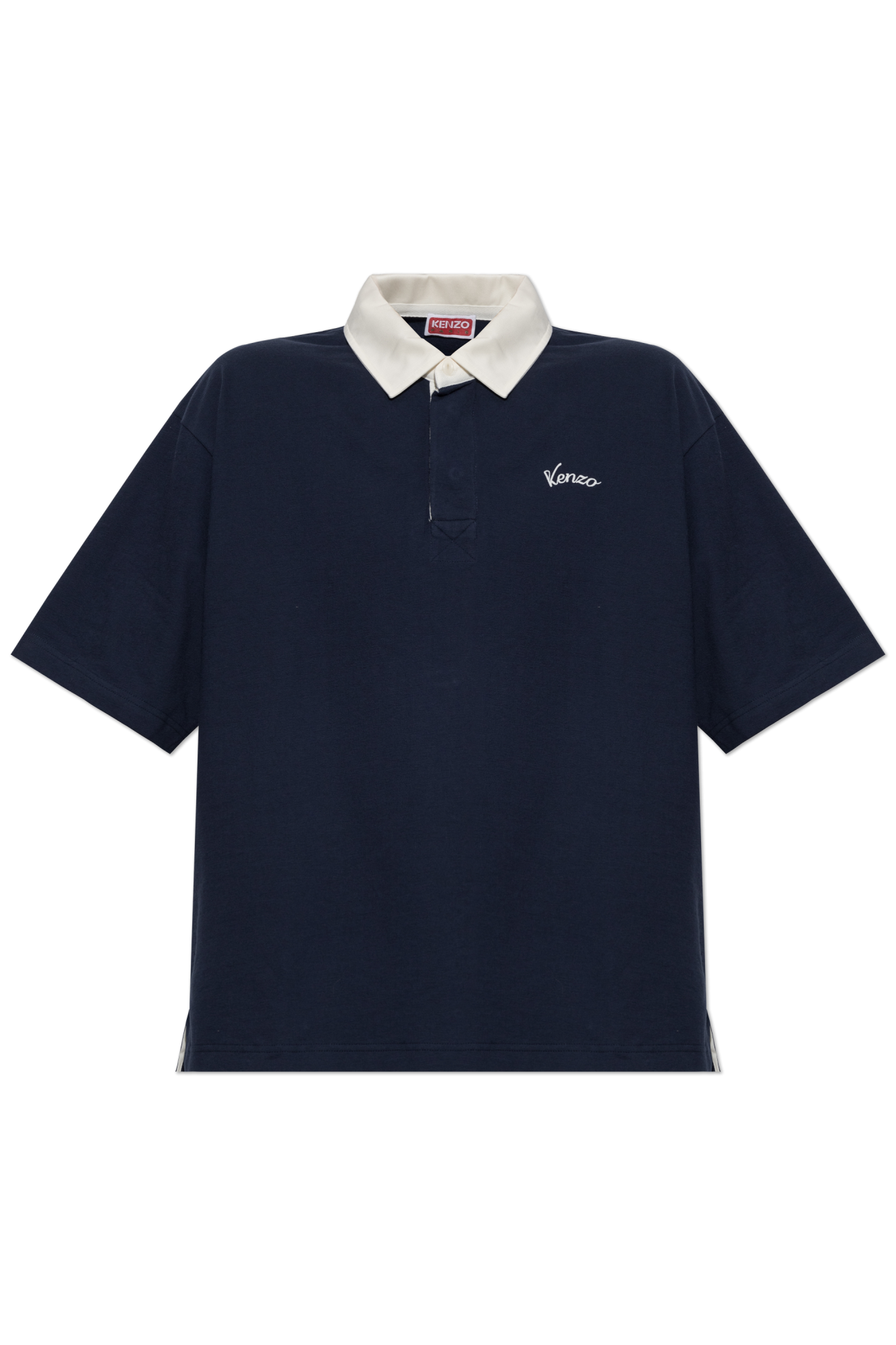 Kenzo Polo Z Wyszytym Logo, Mężczyźni, Granatowy