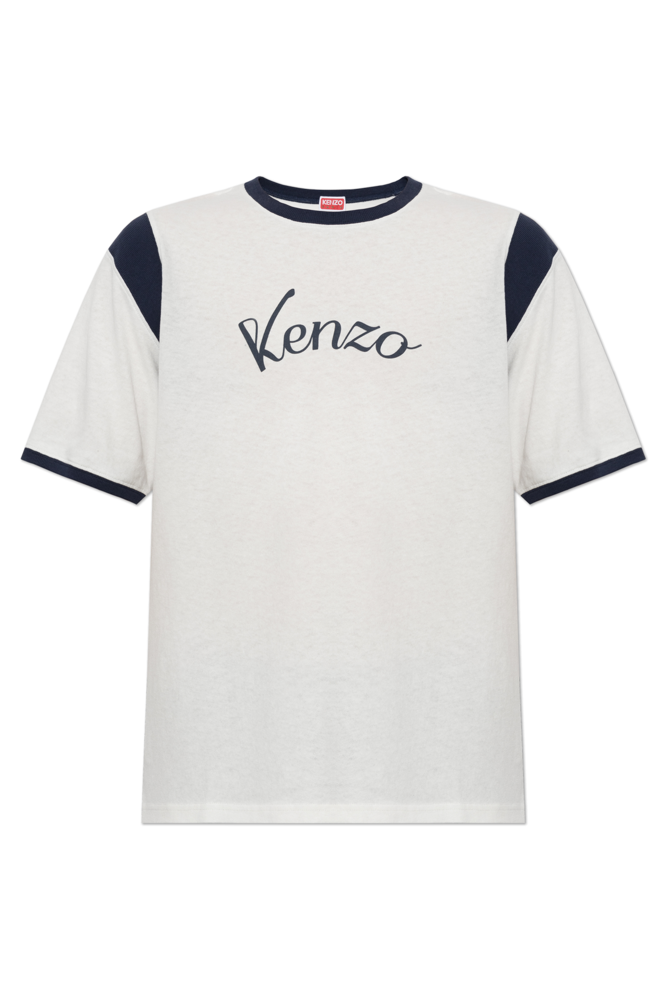 Kenzo T-shirt Z Logo, Mężczyźni, Biały
