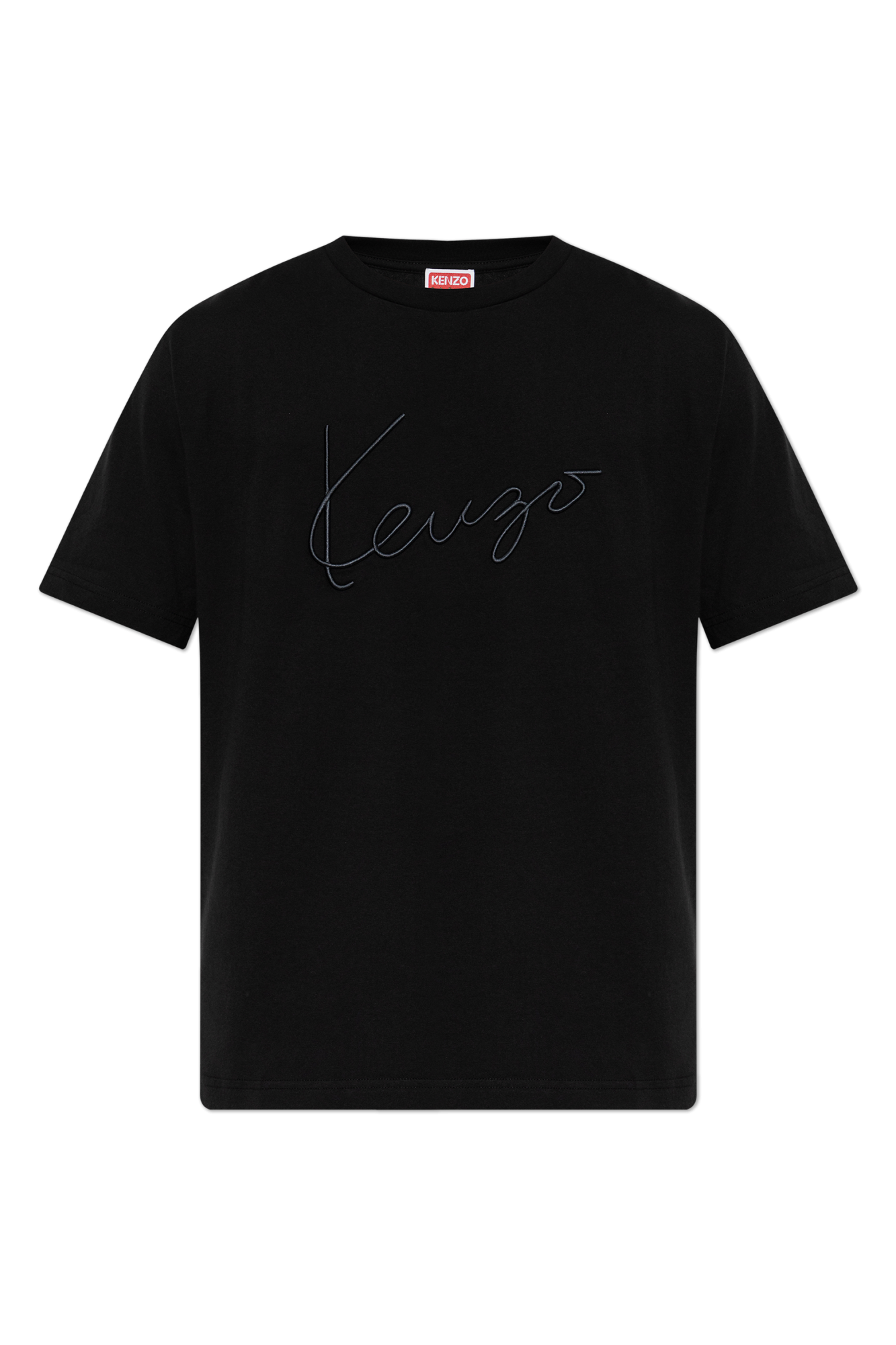 Kenzo T-shirt Z Logo, Mężczyźni, Czarny