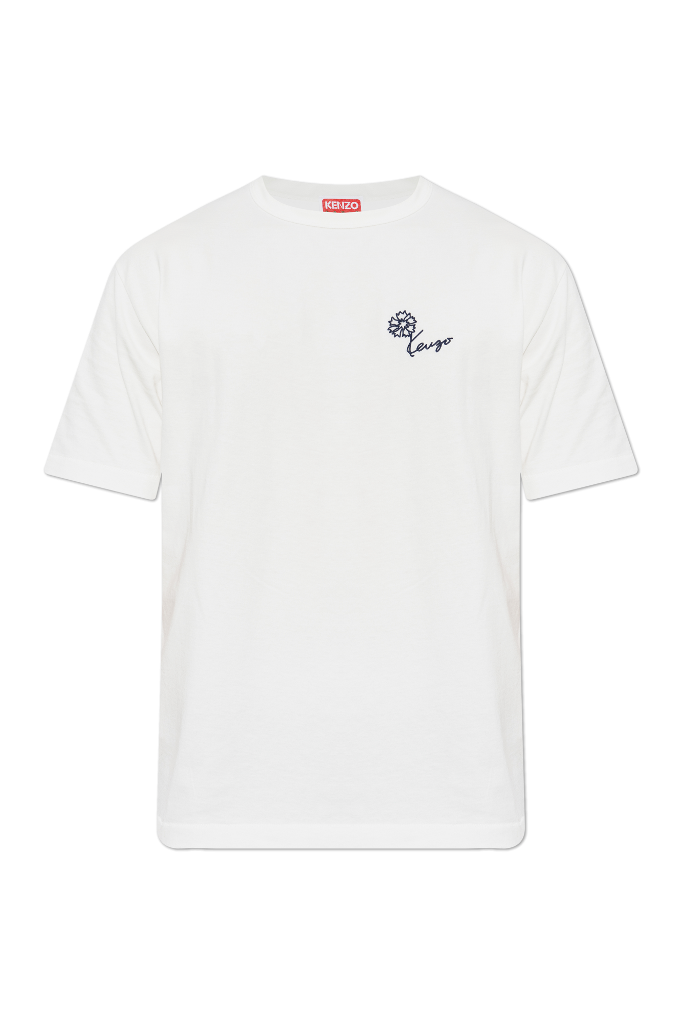 Kenzo T-shirt Z Logo, Mężczyźni, Biały