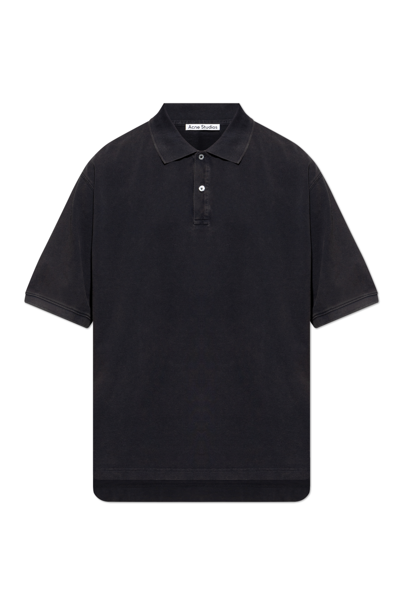 Acne Studios Polo Z Logo, Mężczyźni, Czarny