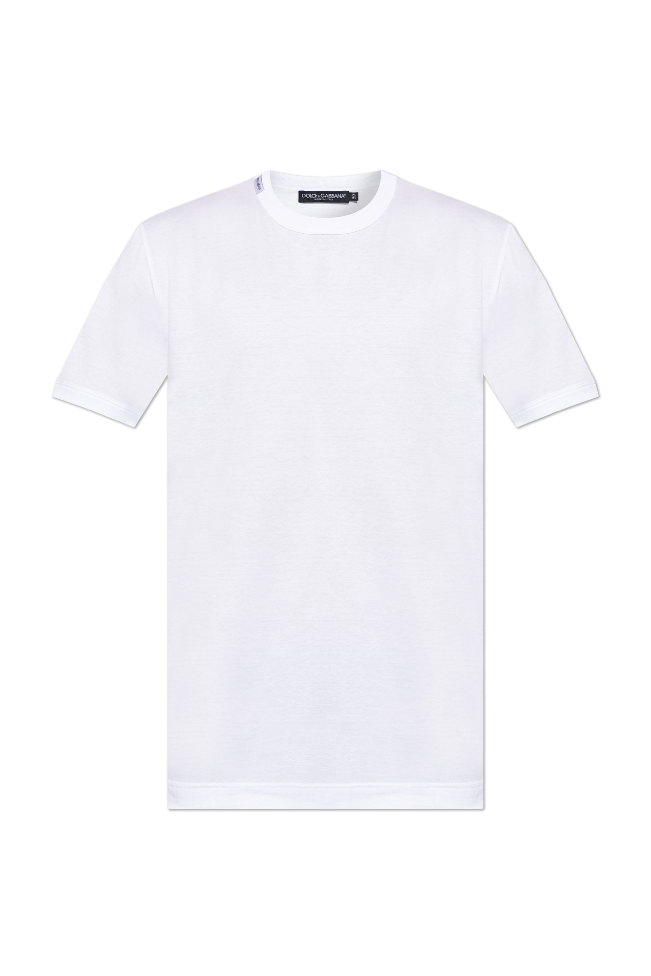 Dolce & Gabbana T-shirt Z Okrągłym Dekoltem, Mężczyźni, Biały