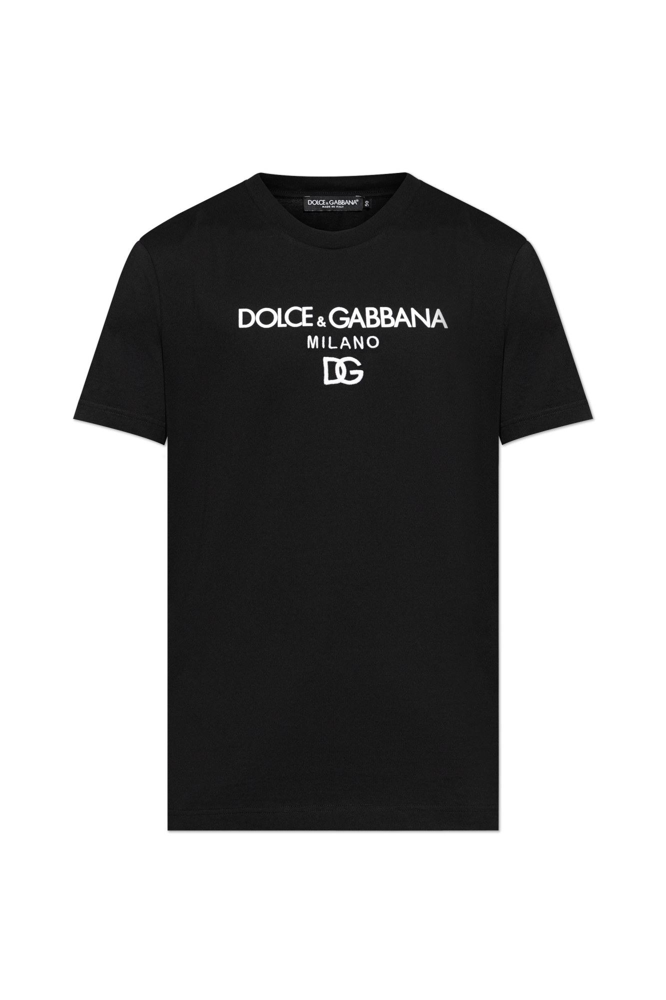 Dolce & Gabbana T-shirt Z Logo, Mężczyźni, Czarny